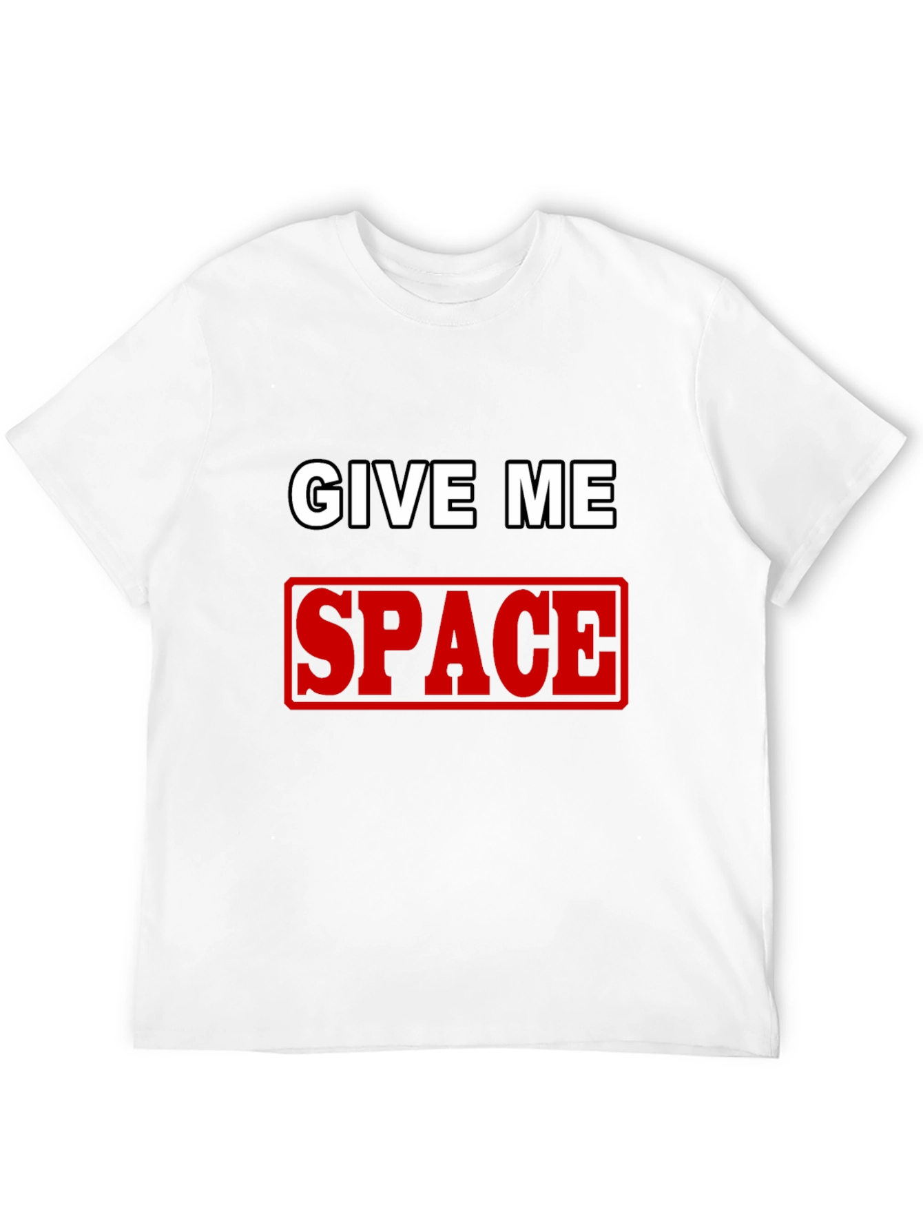 Give Me Space T-Shirt - Black Cotton Blend