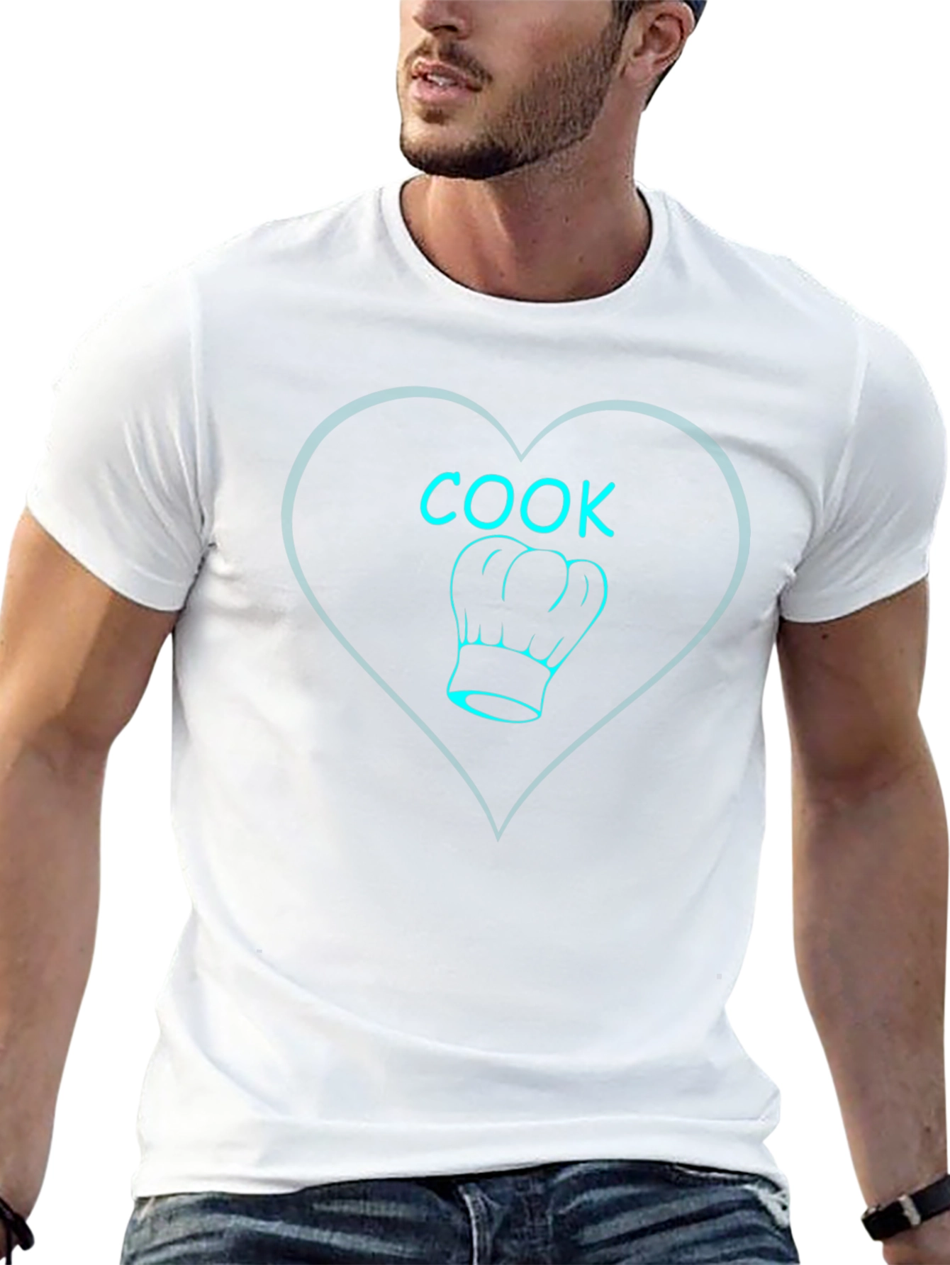 Cook with Heart Black T-Shirt
