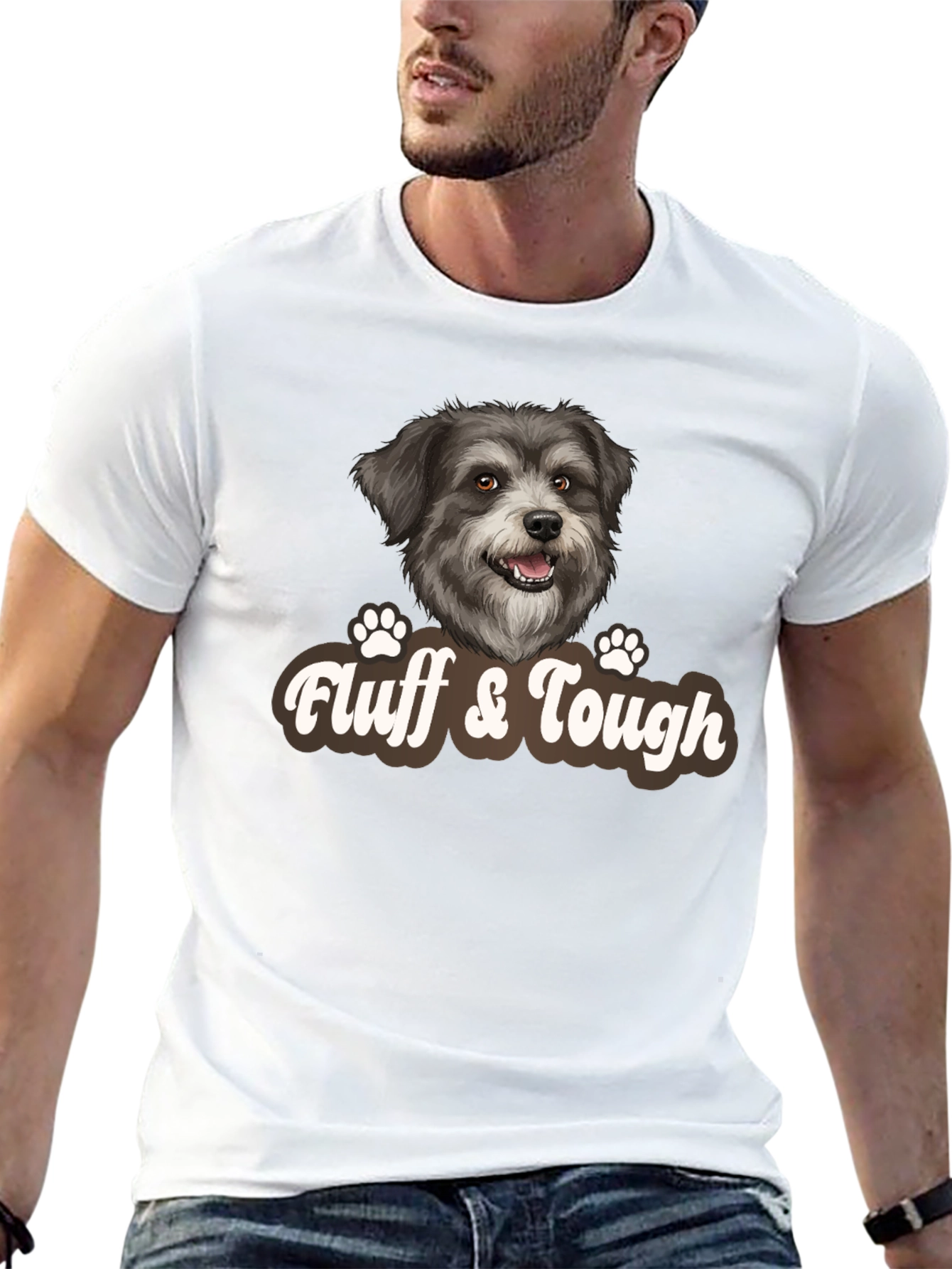 Fluff & Tough Dog T-Shirt – Cute Dog Lover Graphic Tee