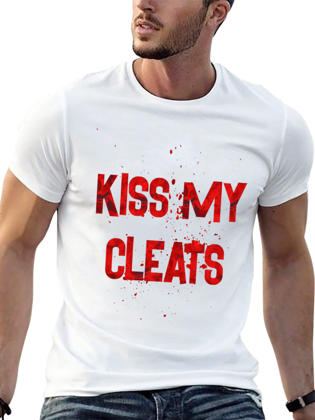 Kiss My Cleats Graphic T-Shirt - Black
