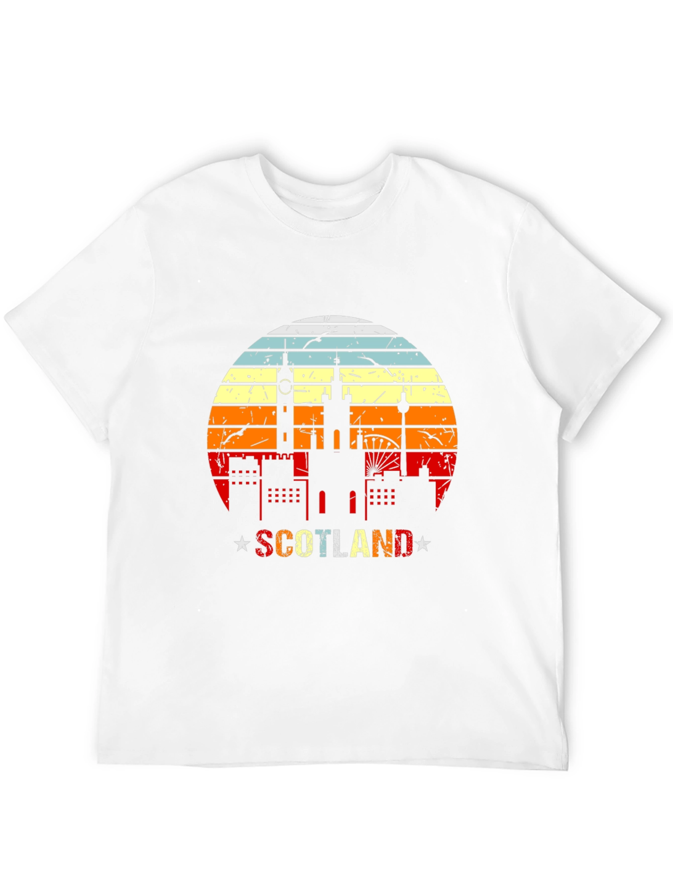Retro Scotland Skyline Graphic Tee