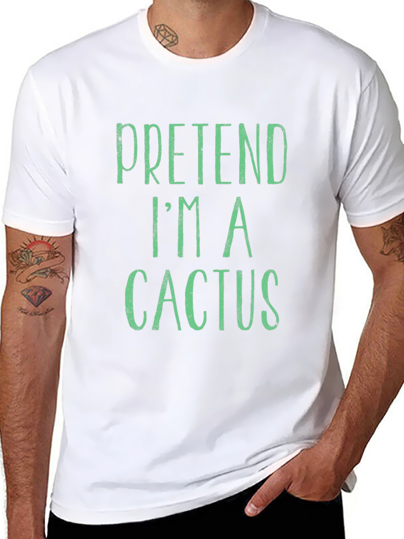 Pretend Im a Cactus Funny Graphic Novelty T-Shirt