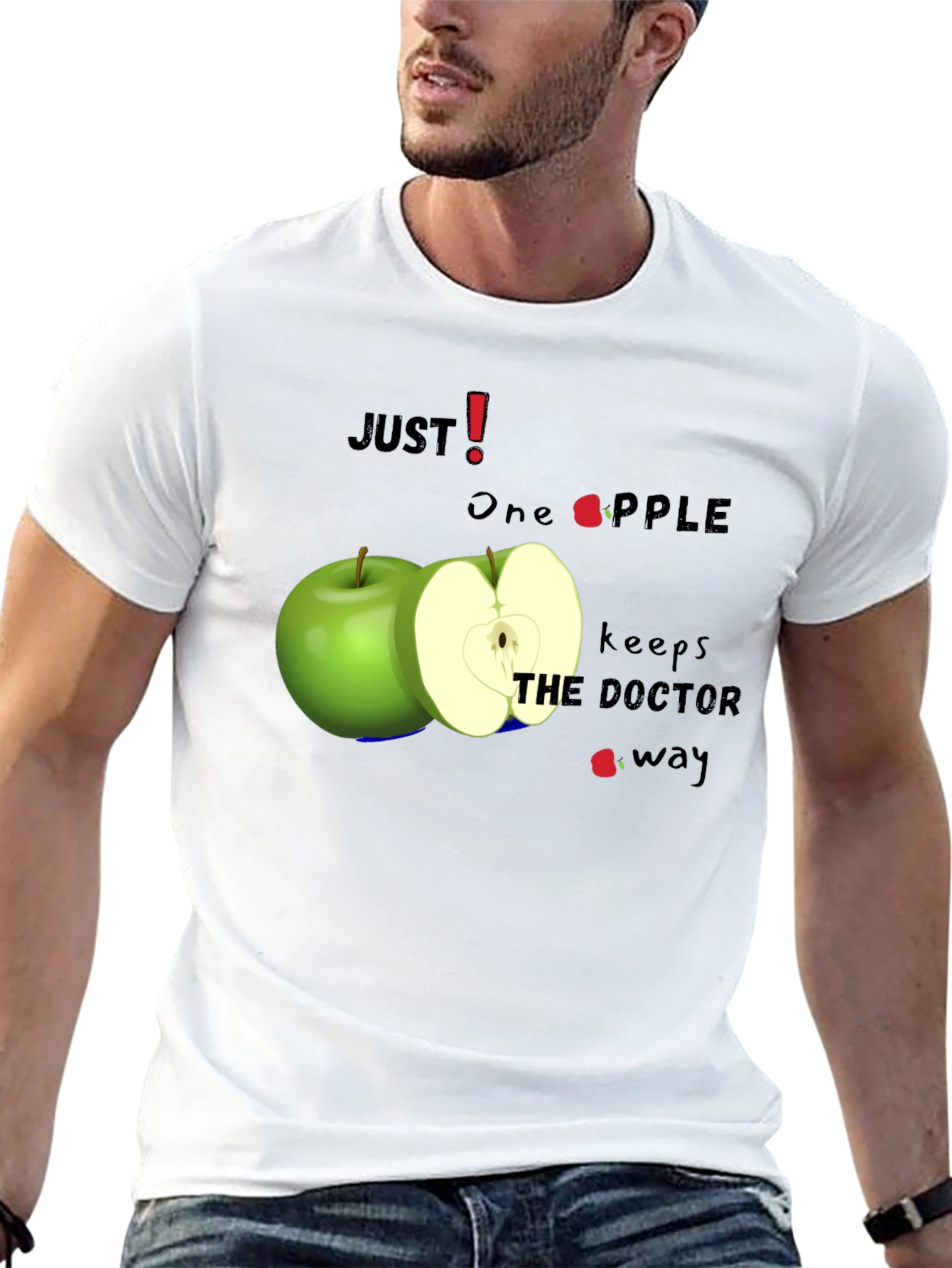 Funny Apple a Day T-Shirt - Doctor Repellent