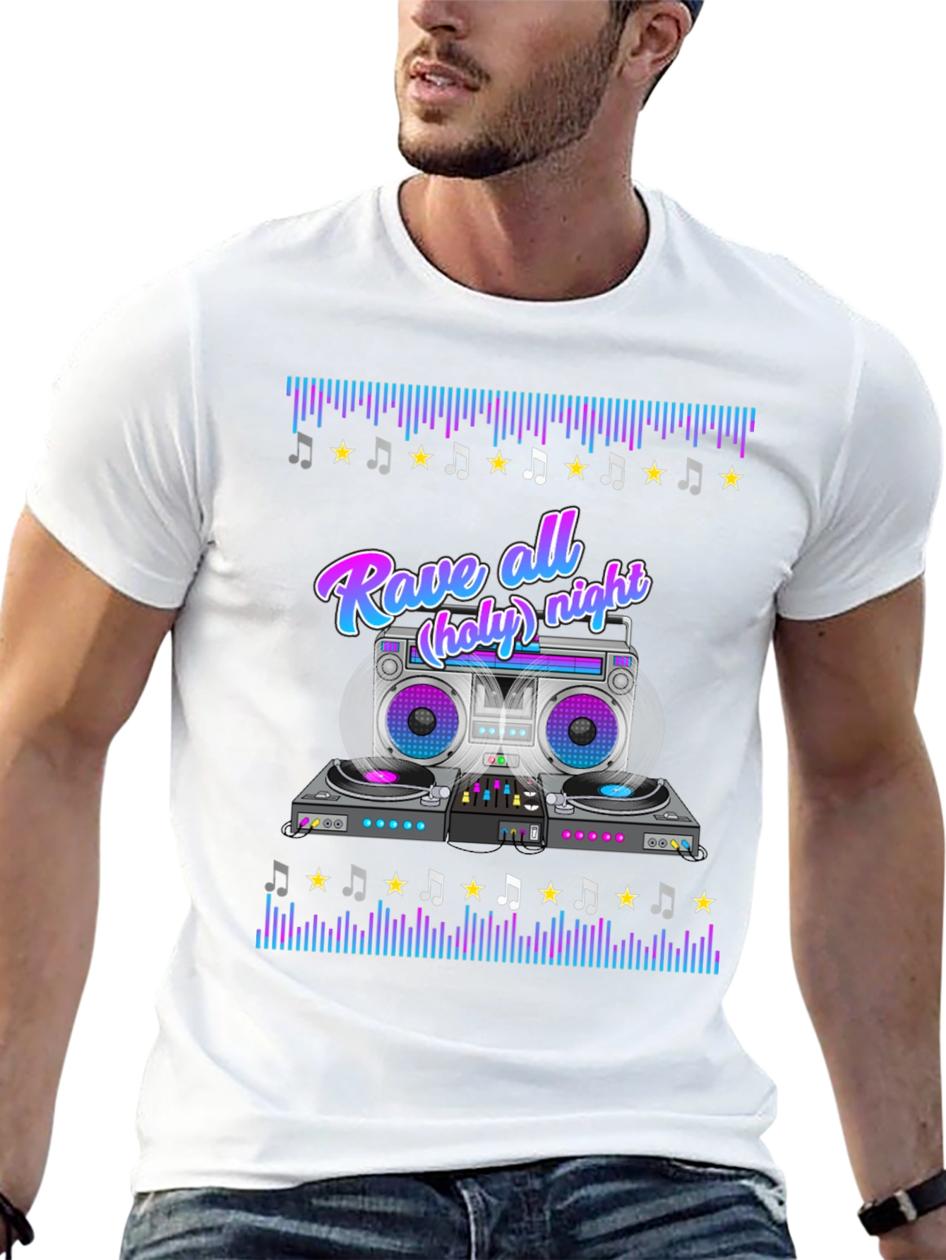 Rave All Night Graphic T-Shirt