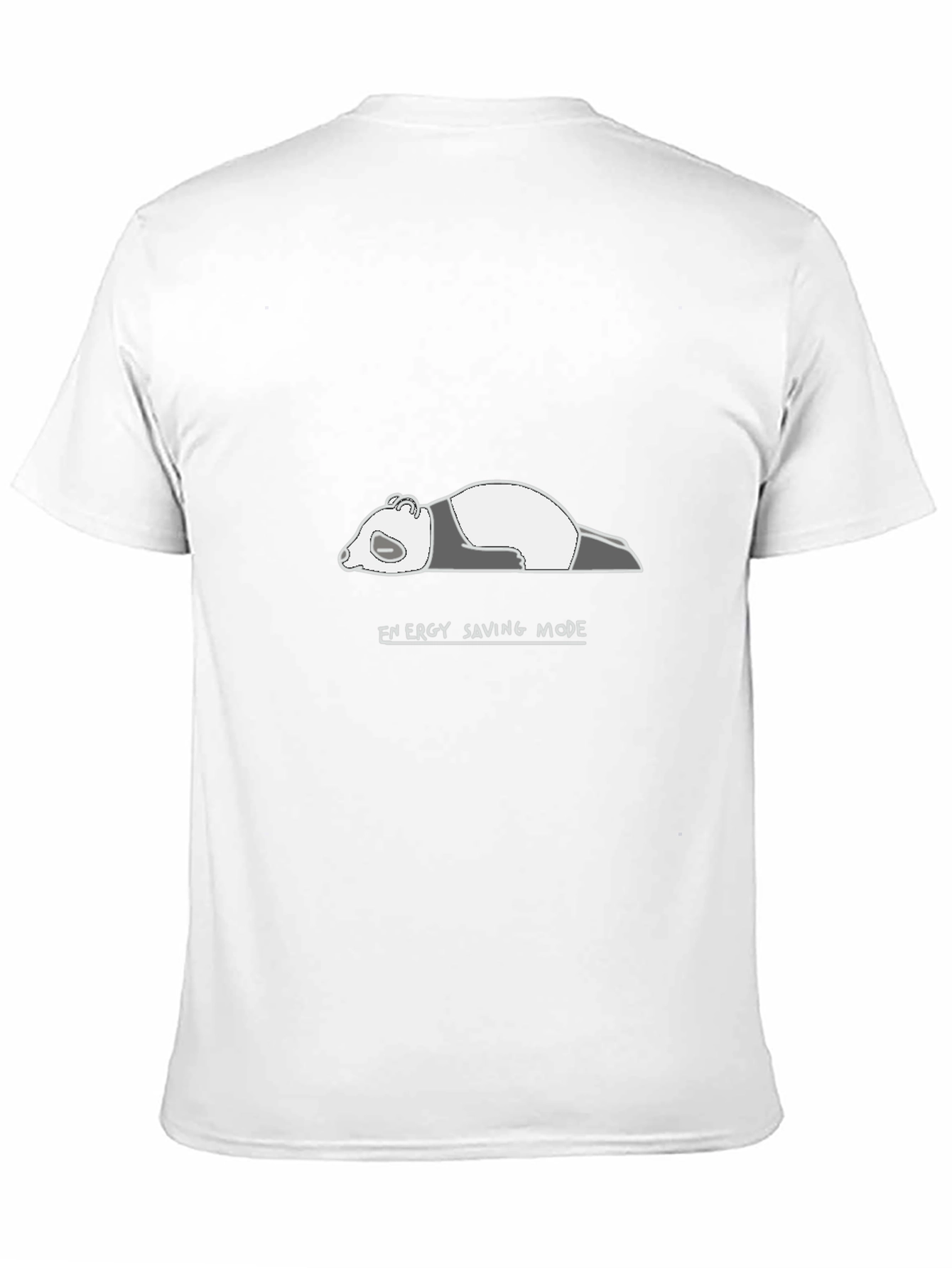 Energy Saving Mode Panda T-Shirt - Black