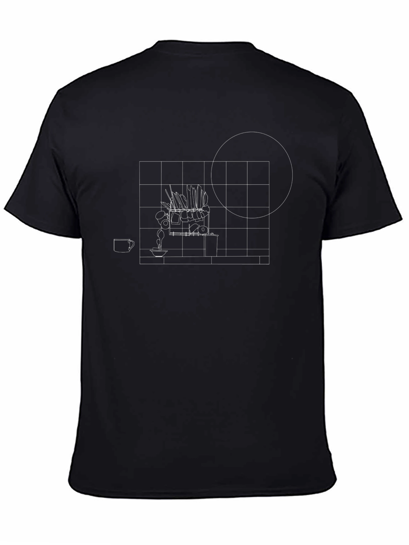 Abstract Sketch Black T-Shirt