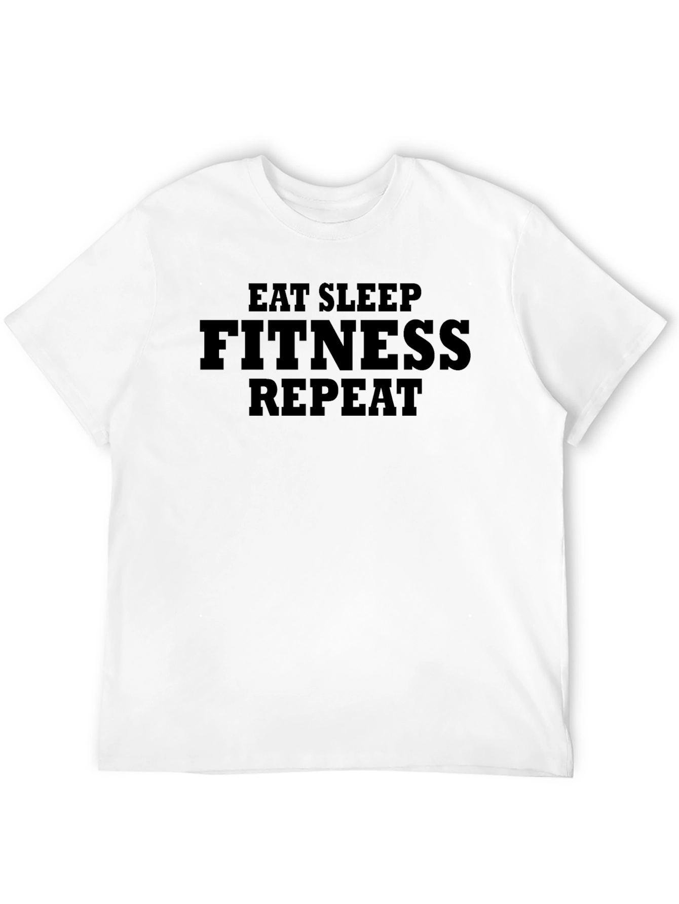 Eat Sleep Fitness Repeat Mens Black T-Shirt