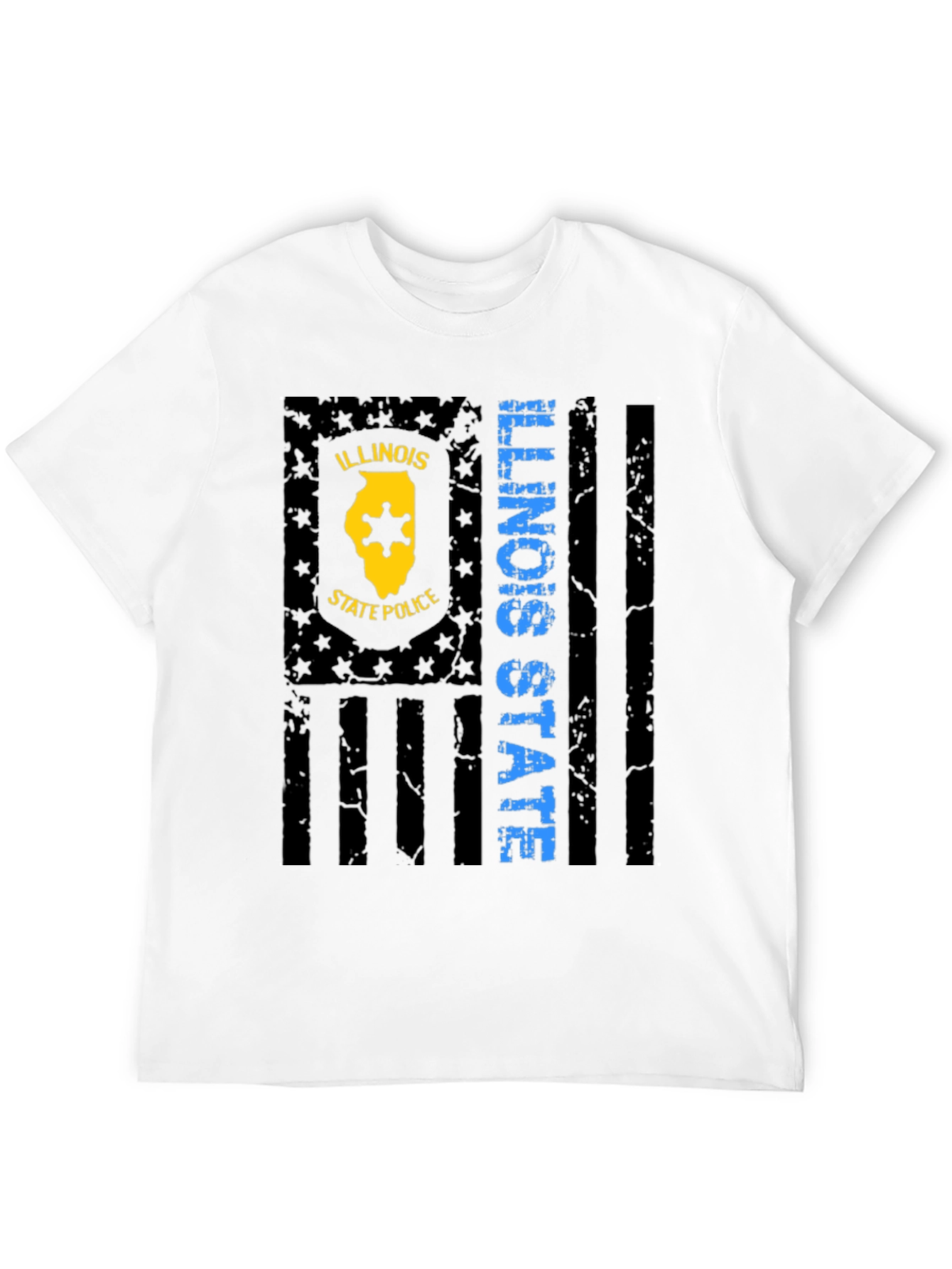 Illinois State Police Flag Graphic T-Shirt