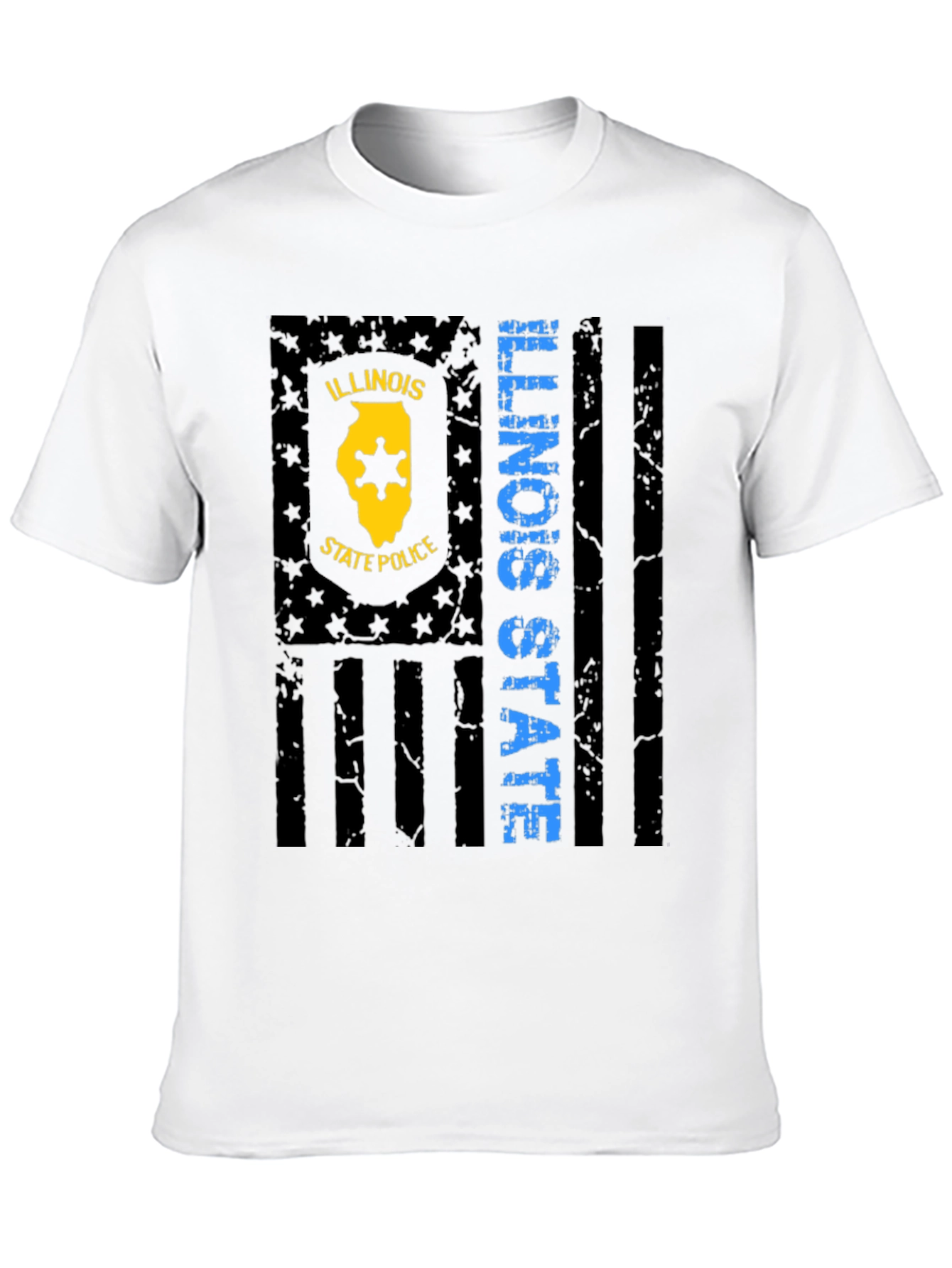 Illinois State Police Flag Graphic T-Shirt