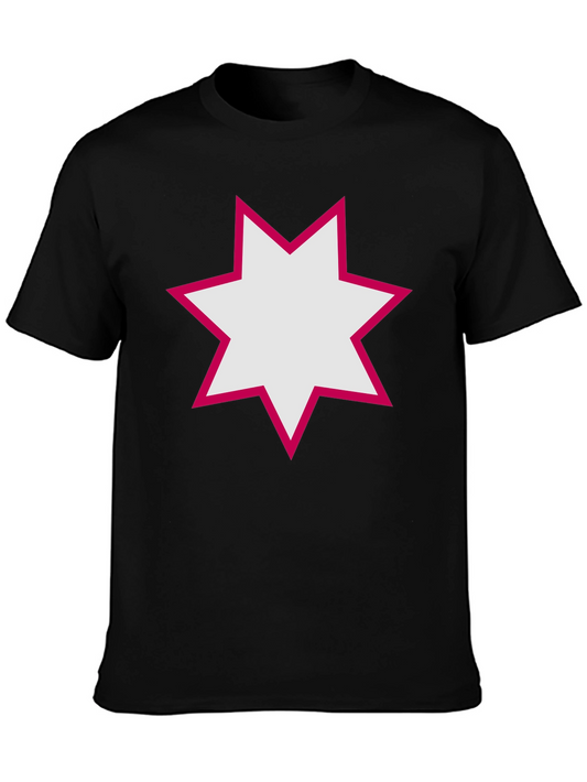 Star Graphic Tee - Casual Black T-Shirt for Men