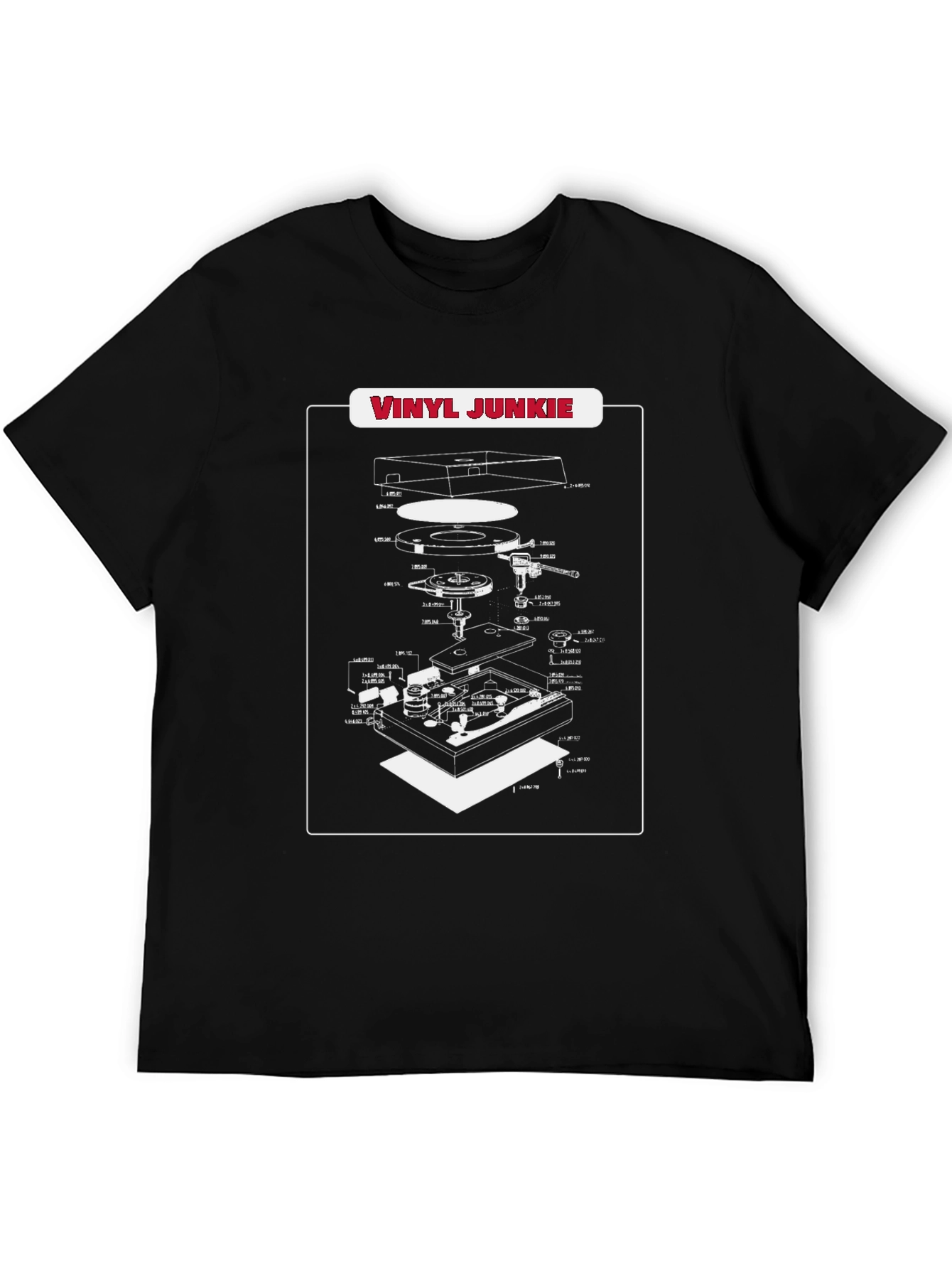 Vinyl Junkie Turntable Schematic T-Shirt