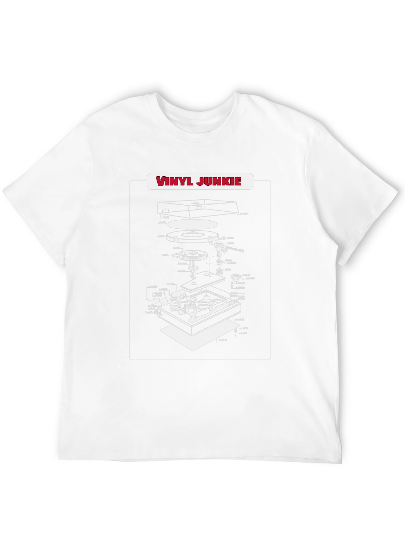 Vinyl Junkie Turntable Schematic T-Shirt