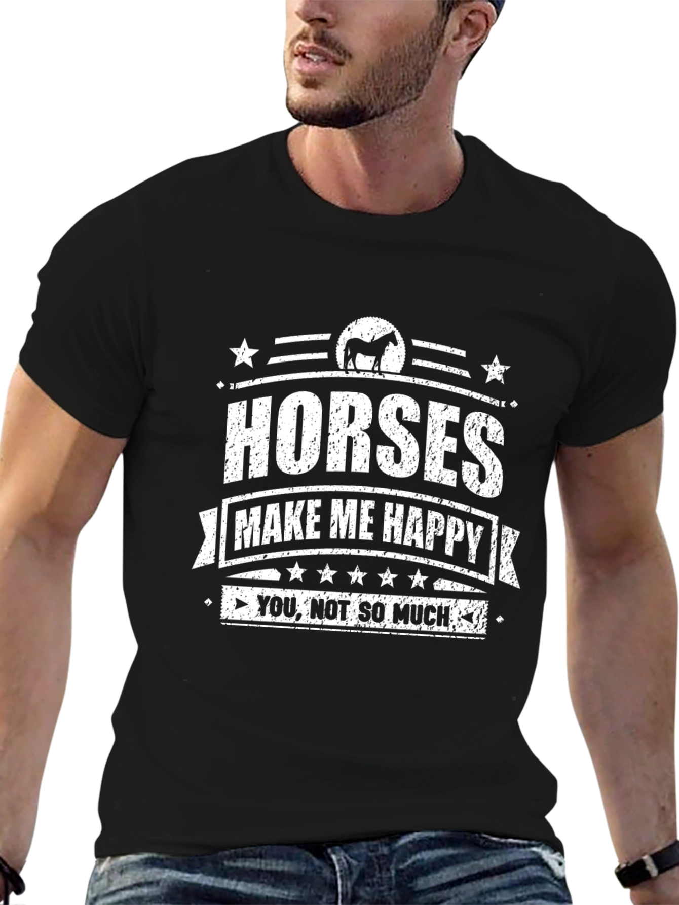Horses Make Me Happy Graphic Tee