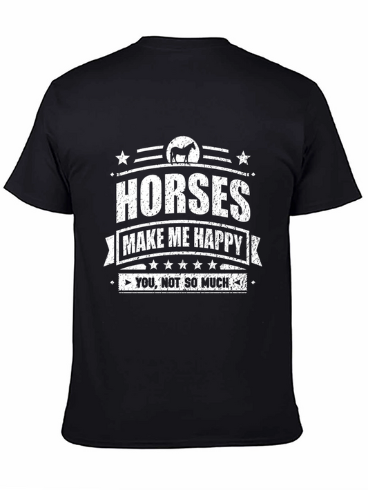 Horses Make Me Happy Graphic Tee