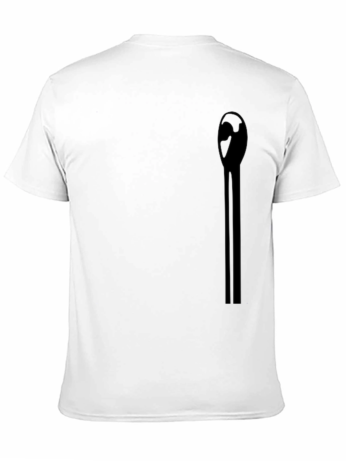Mens Black Graphic Tee - Abstract Match Design