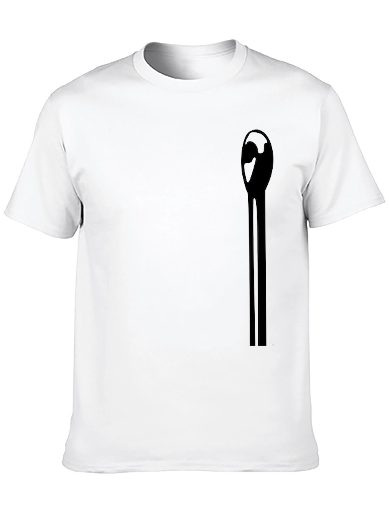 Mens Black Graphic Tee - Abstract Match Design