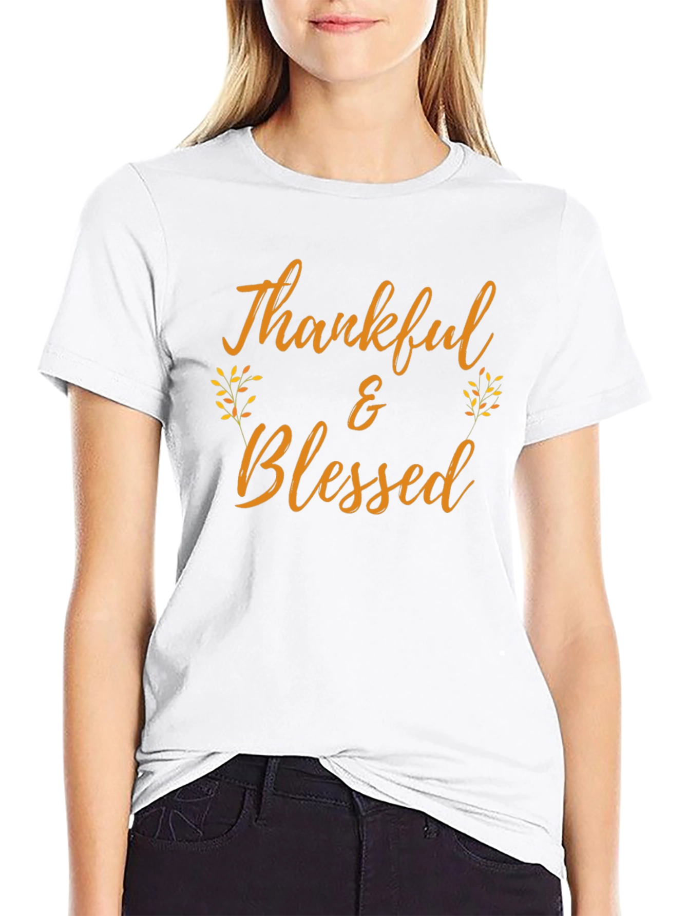 Thankful & Blessed Graphic T-Shirt