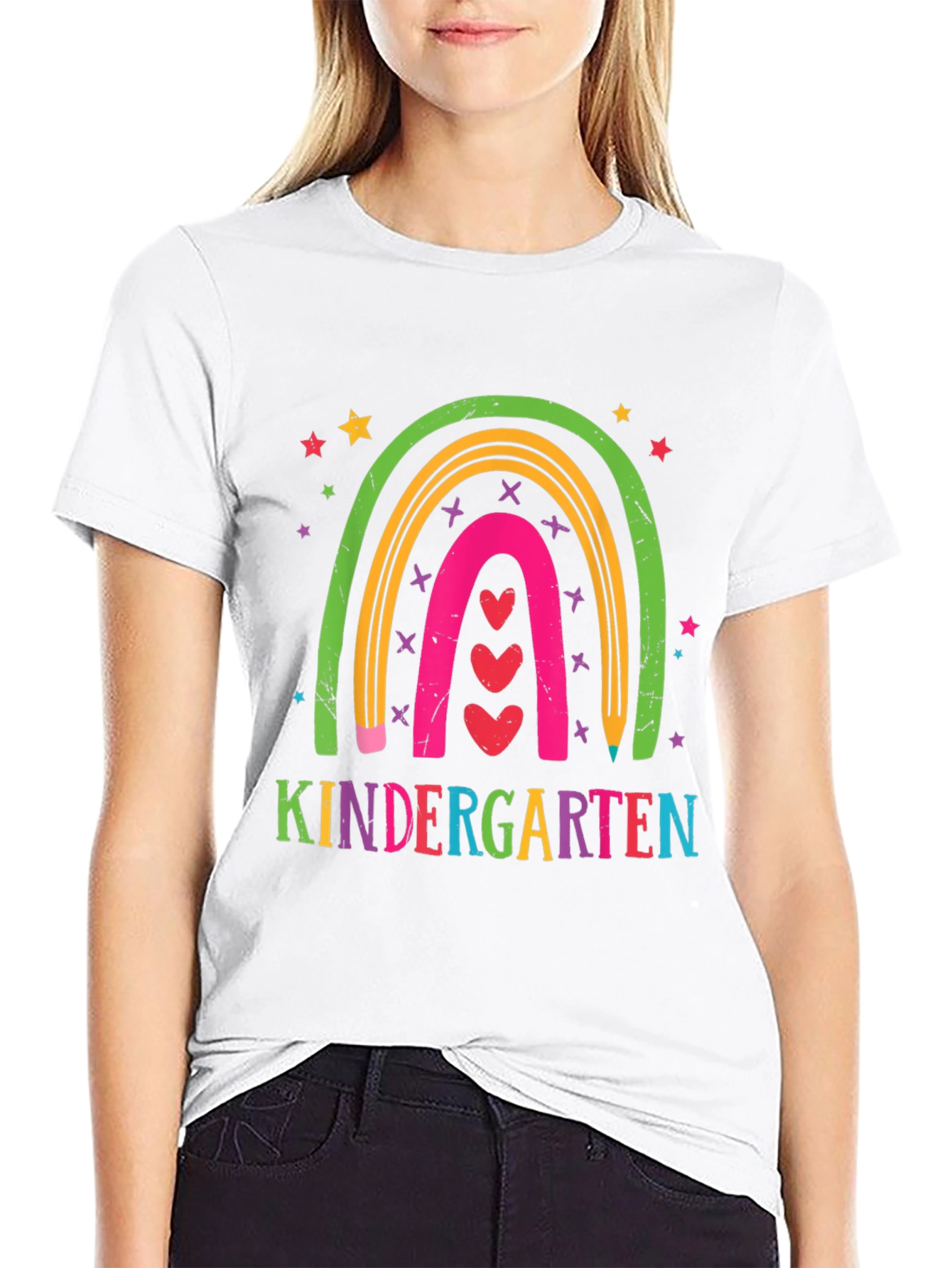 Kindergarten Rainbow Heart T-Shirt