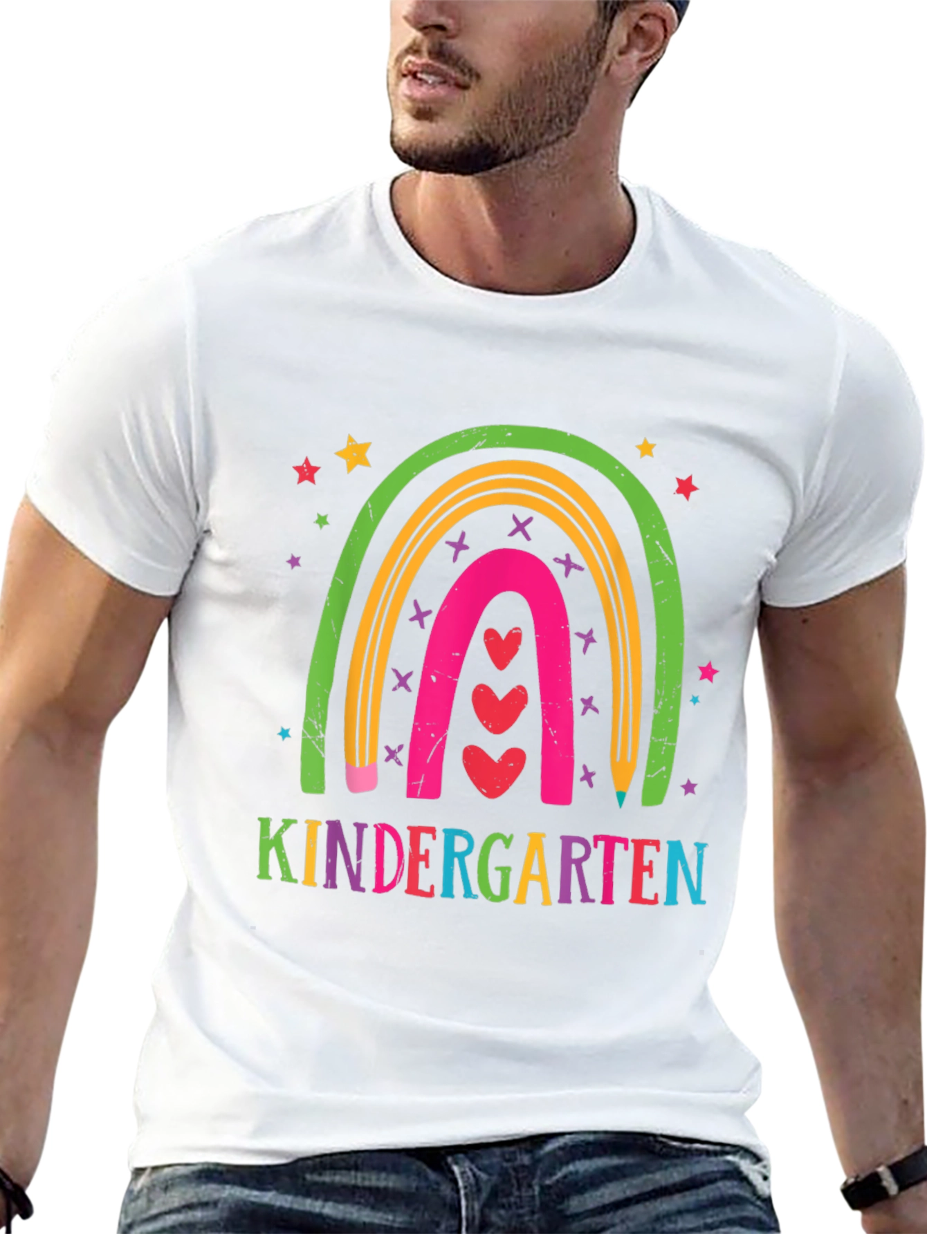 Kindergarten Rainbow Heart T-Shirt