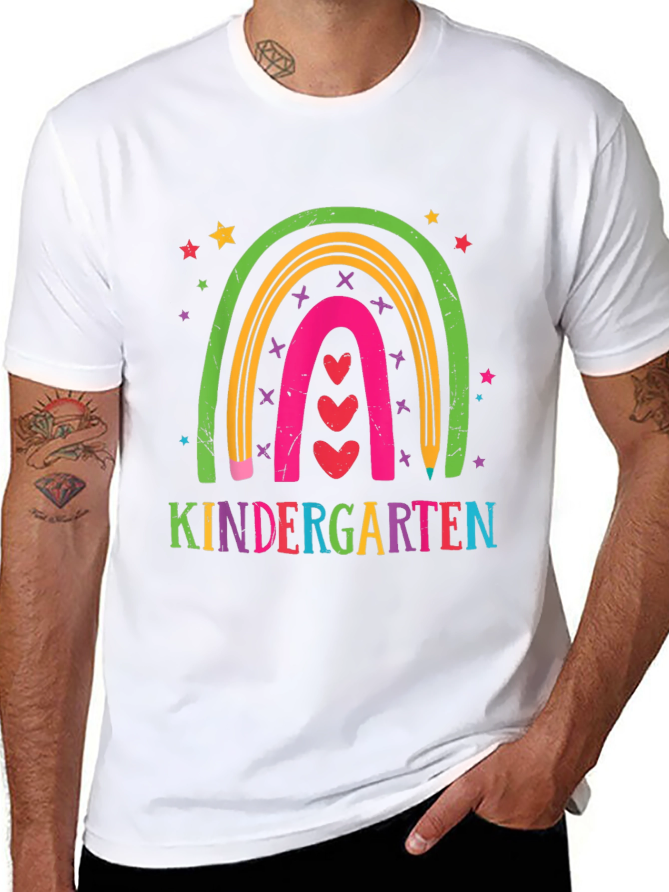 Kindergarten Rainbow Heart T-Shirt