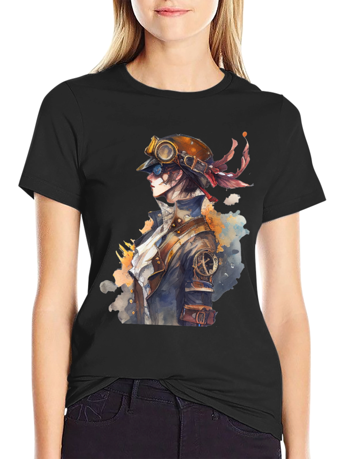 Steampunk Aviator T-Shirt - Retro Style