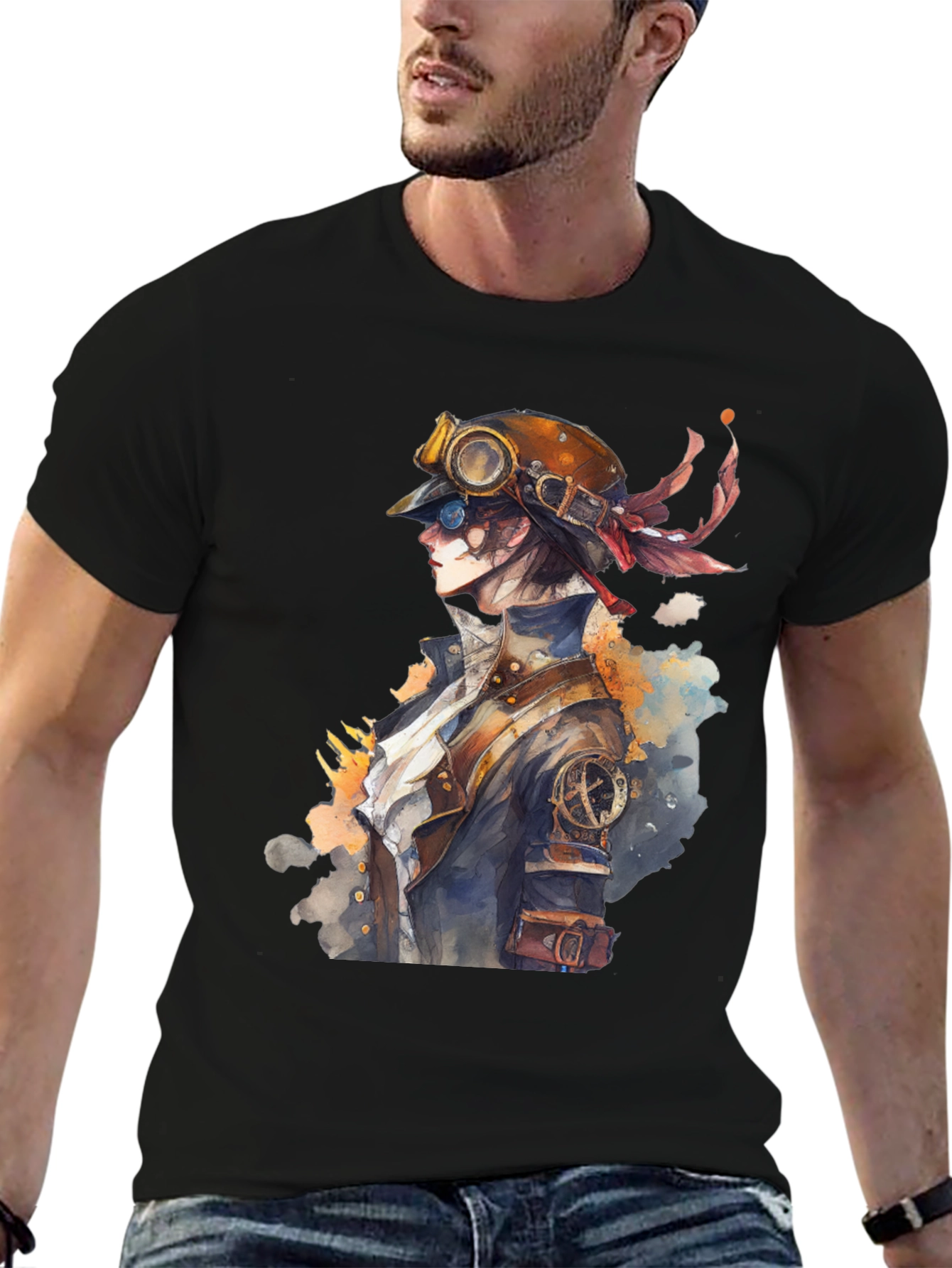 Steampunk Aviator T-Shirt - Retro Style