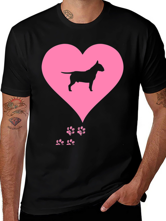 Bull Terrier Heart T-Shirt - Dog Lover Tee