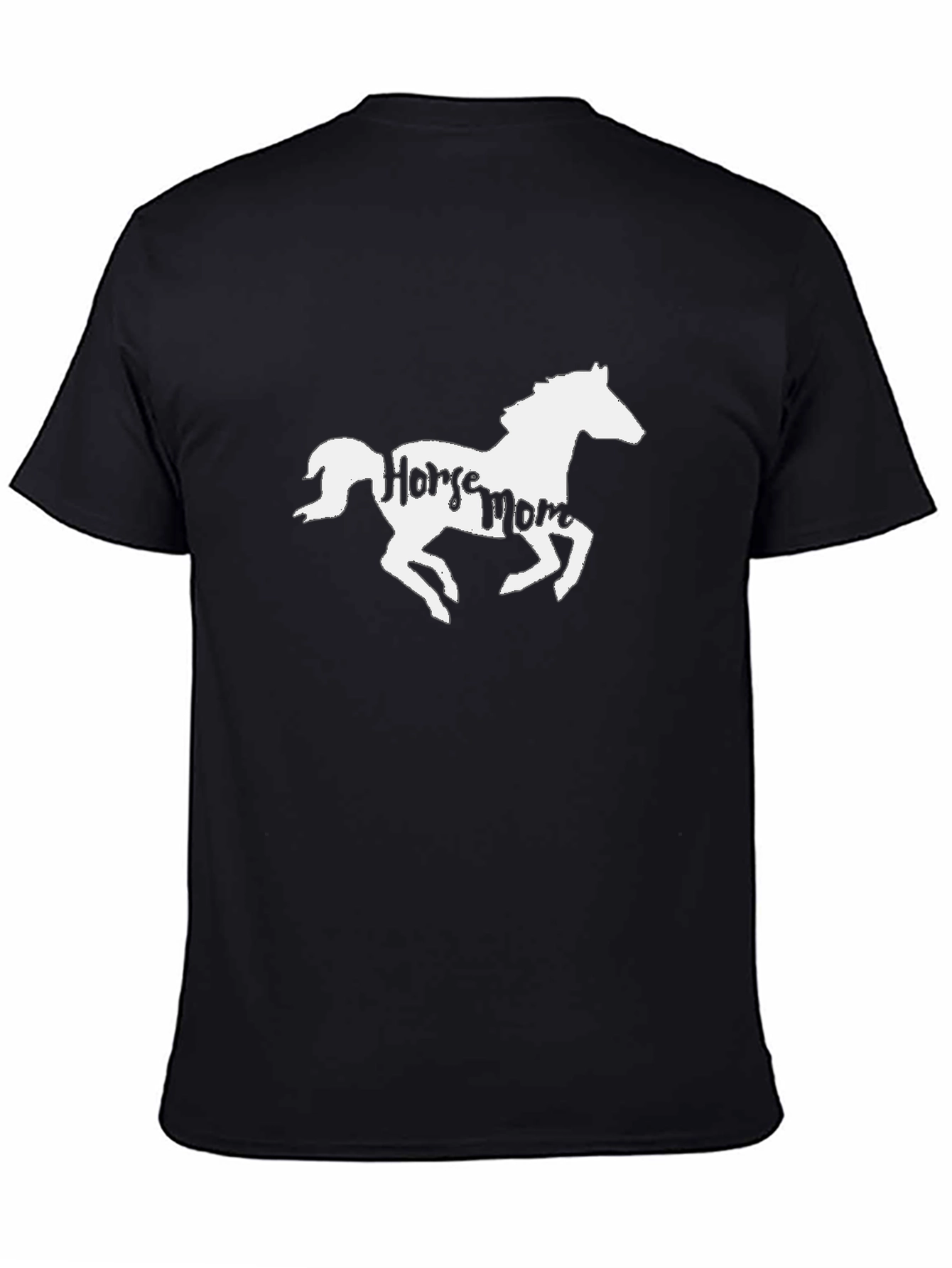 Horse Mom Graphic T-Shirt - Black