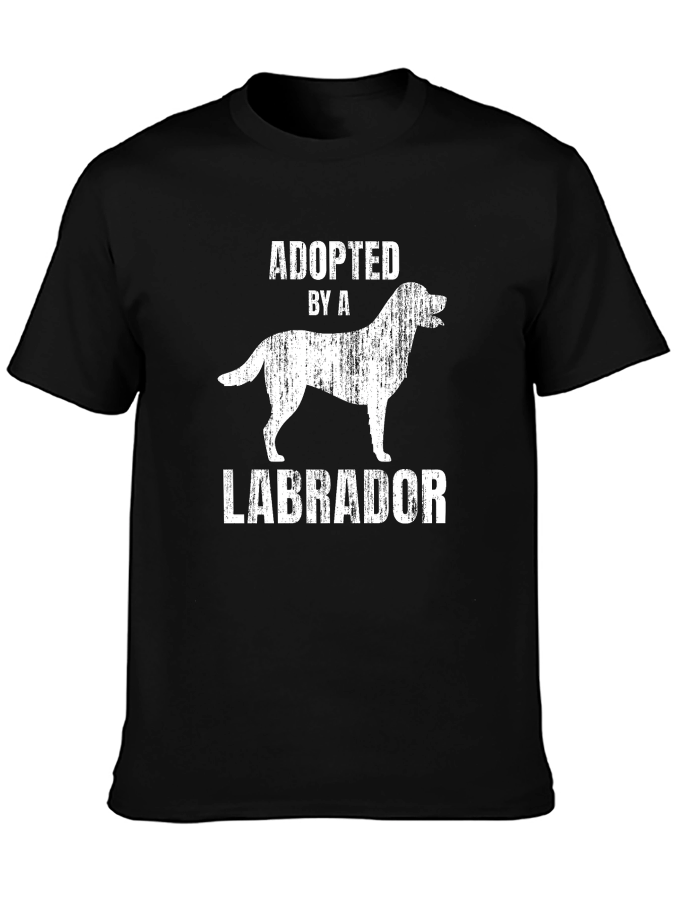 Adopted by a Labrador T-Shirt - Black