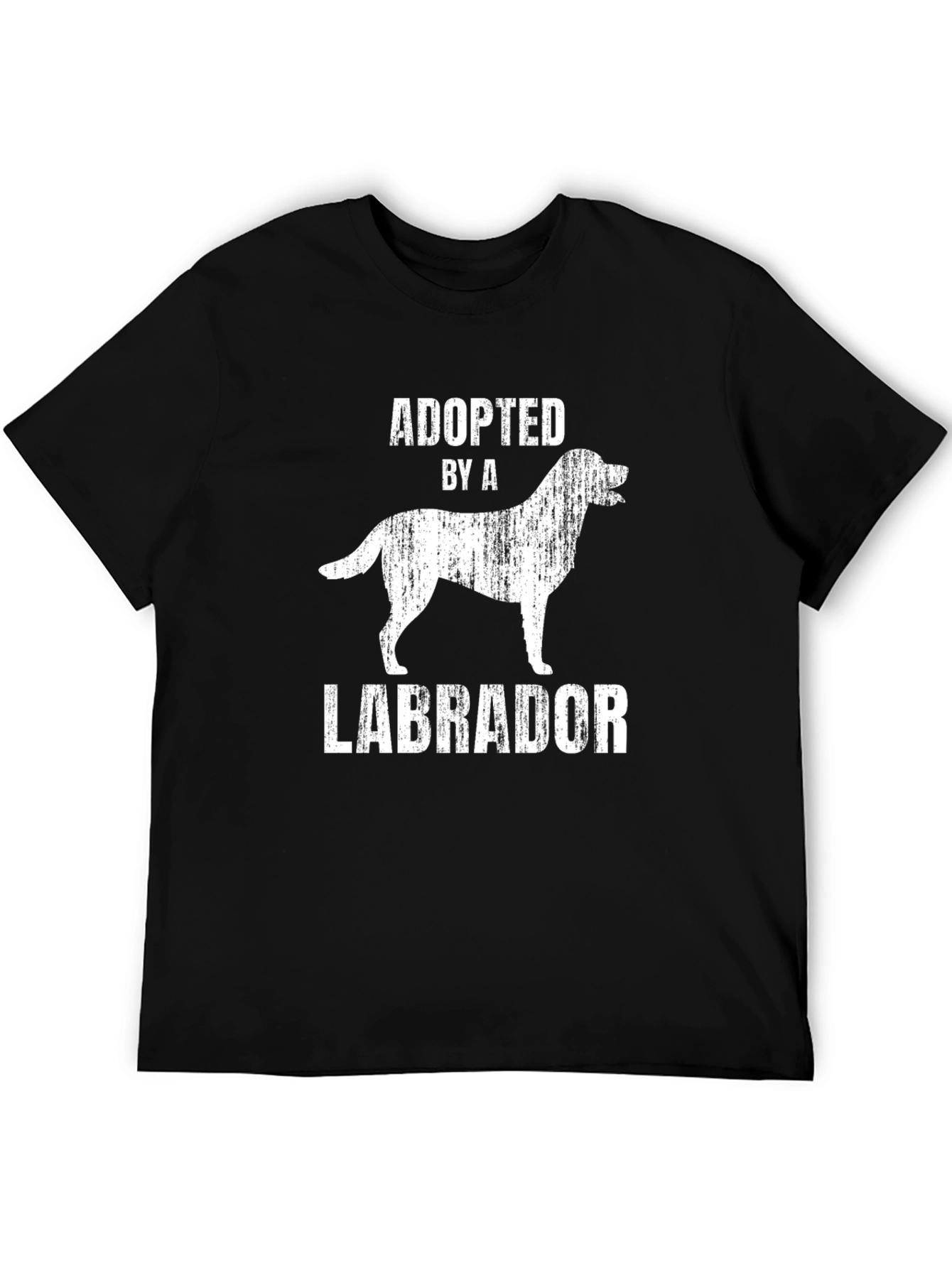 Adopted by a Labrador T-Shirt - Black
