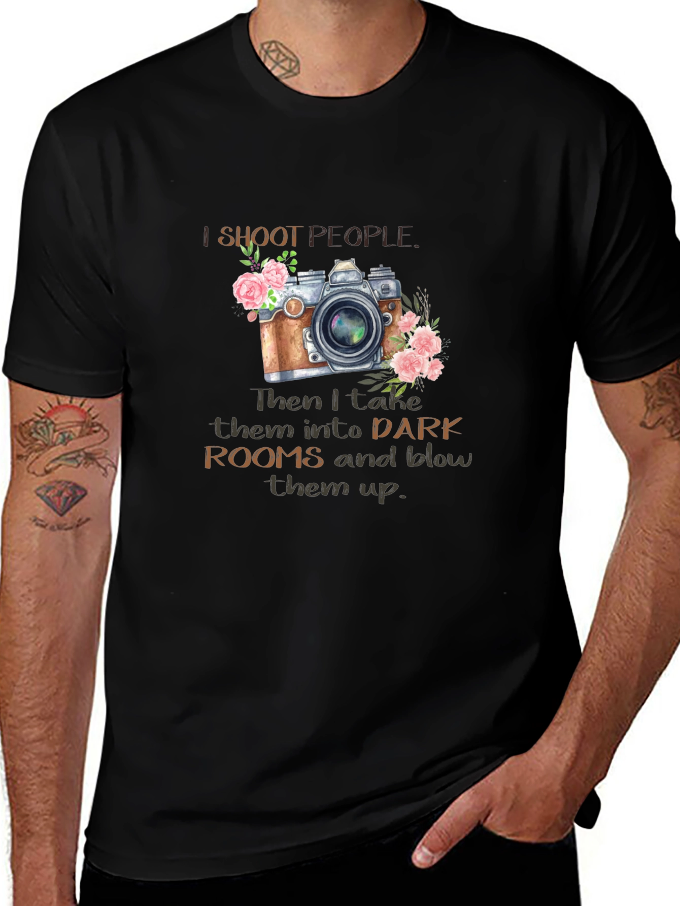 I Shoot People Camera Graphic T-Shirt