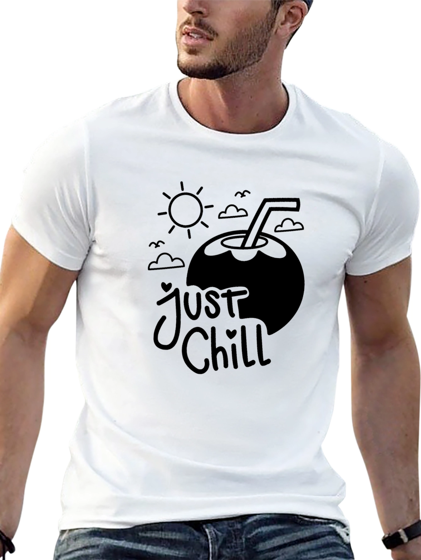 Just Chill Coconut T-Shirt - Relaxed Vibe