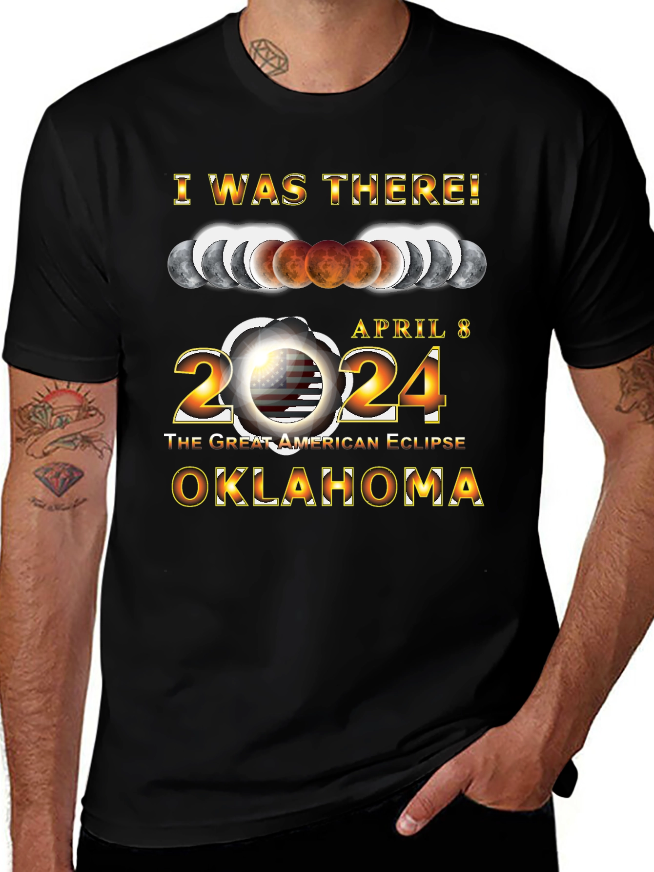 April 8 2024 Oklahoma Eclipse T-Shirt