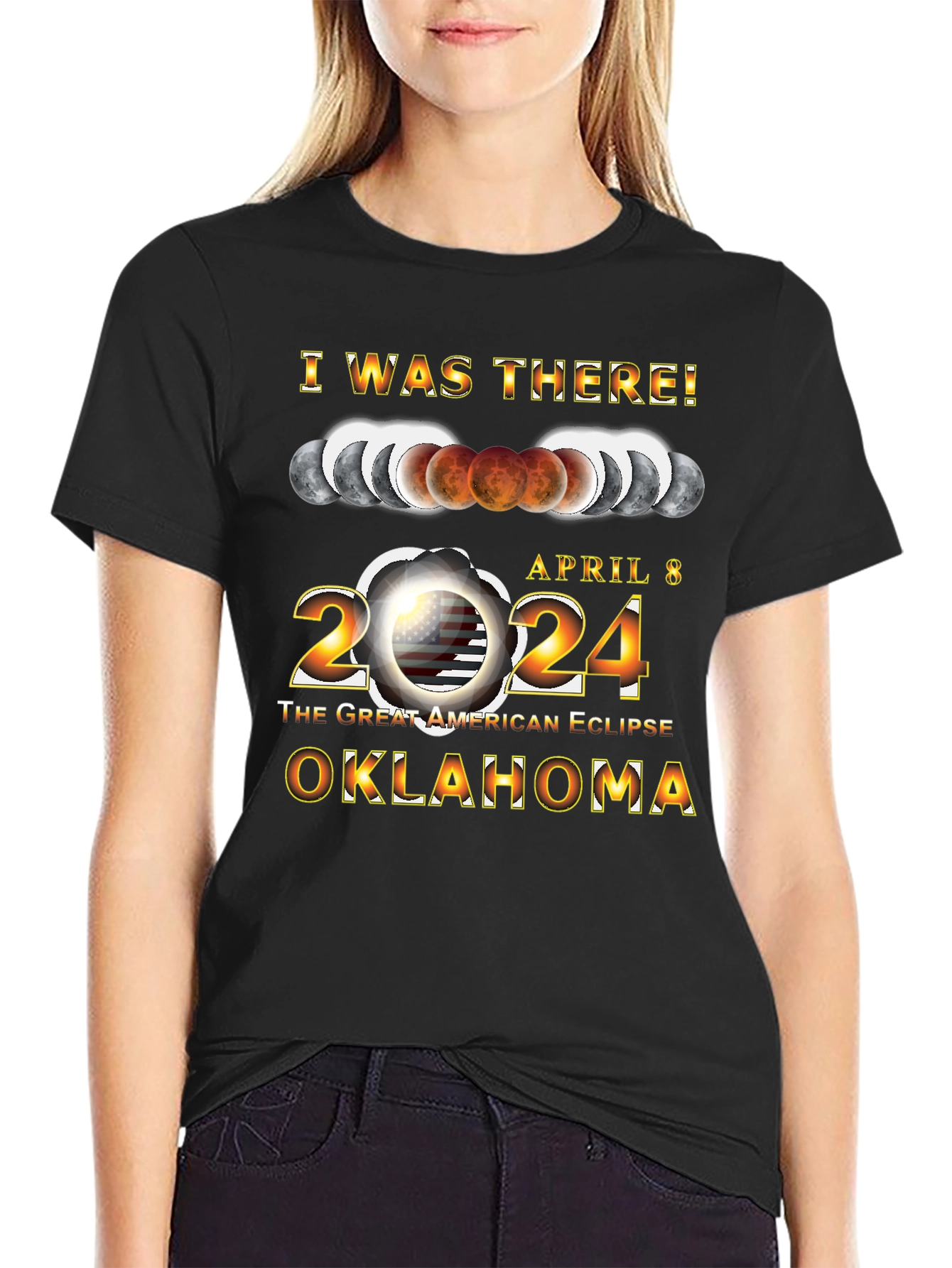 April 8 2024 Oklahoma Eclipse T-Shirt