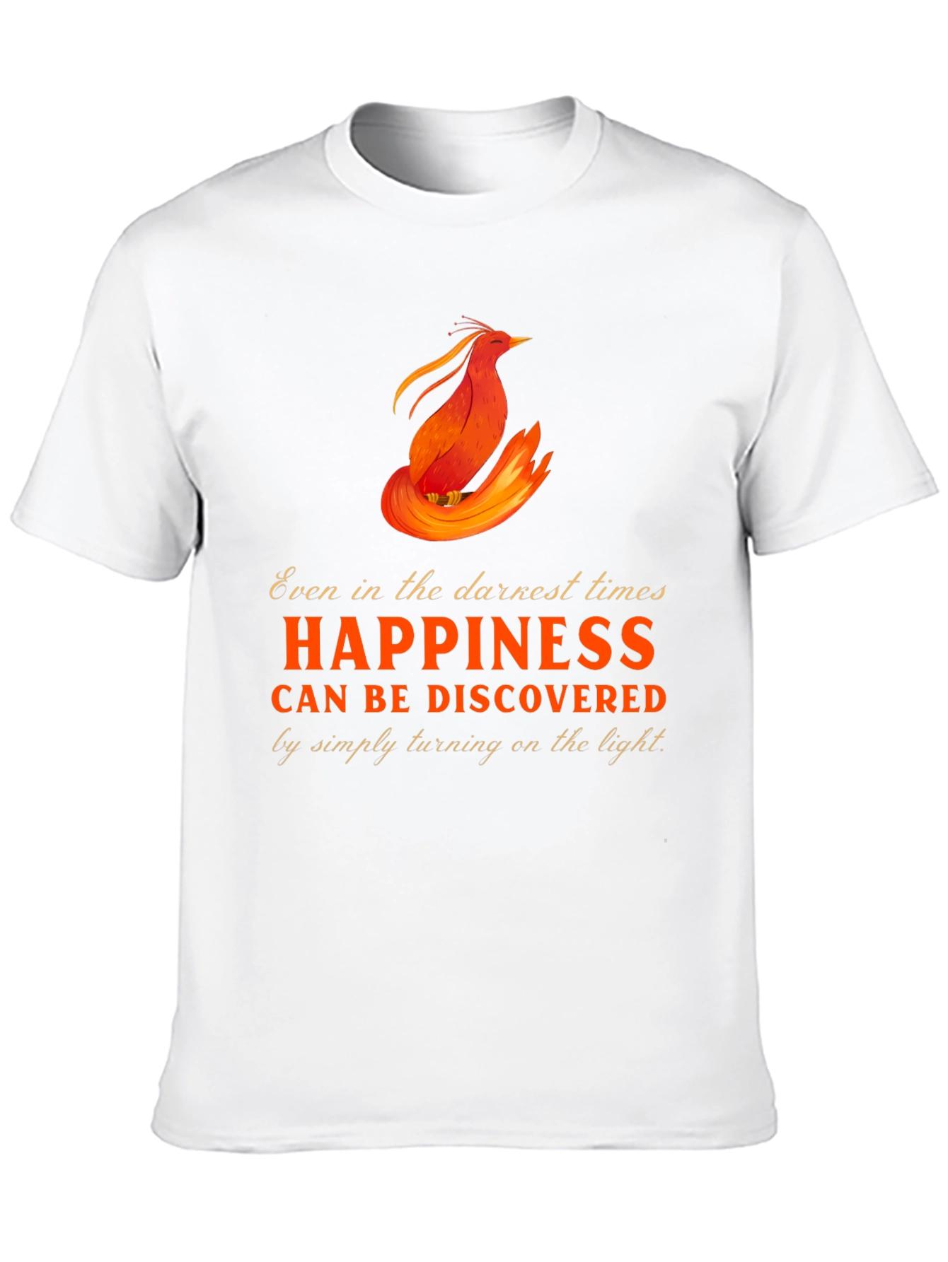 Phoenix Happiness Graphic T-Shirt - Inspirational Design