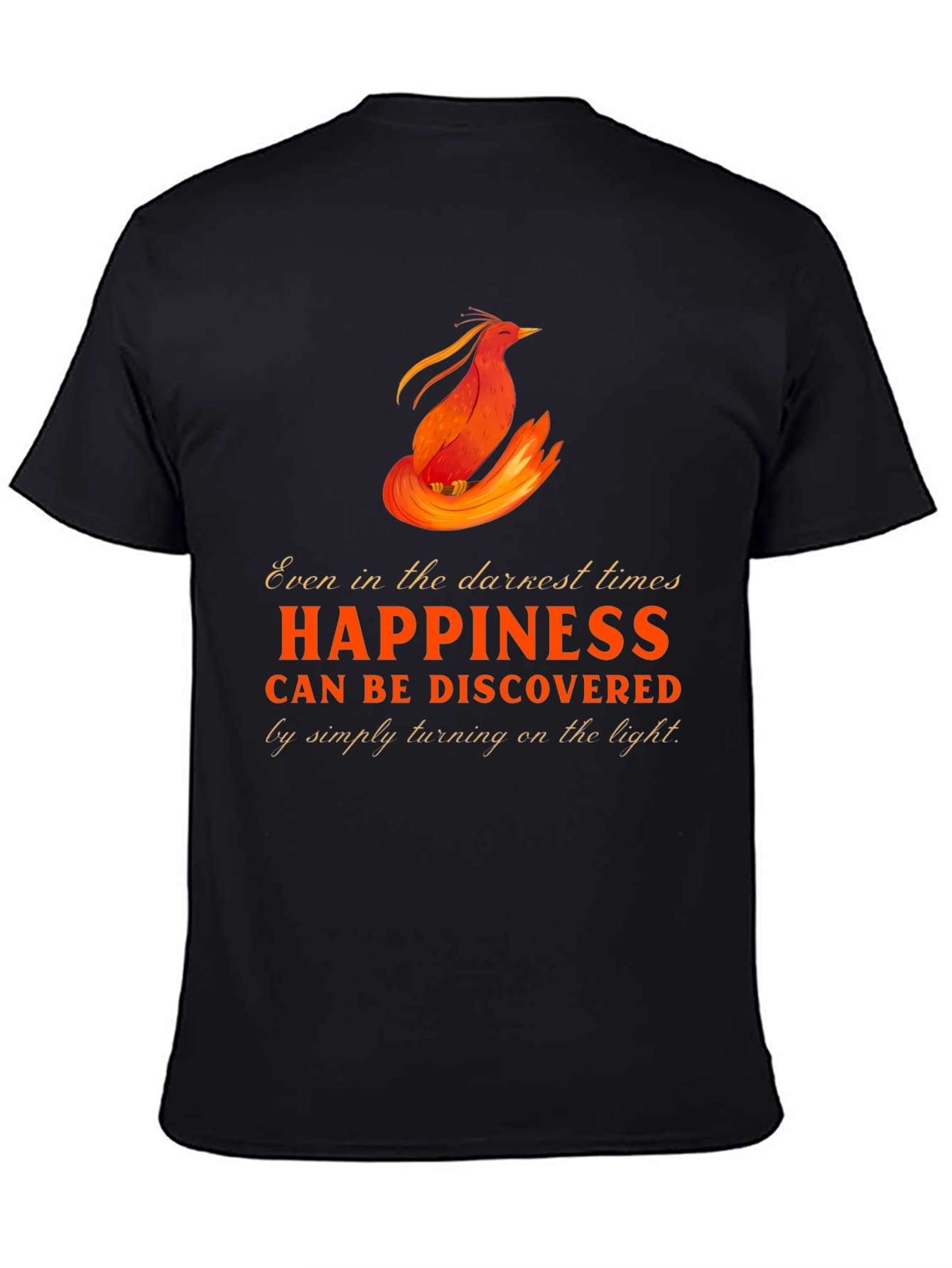 Phoenix Happiness Graphic T-Shirt - Inspirational Design