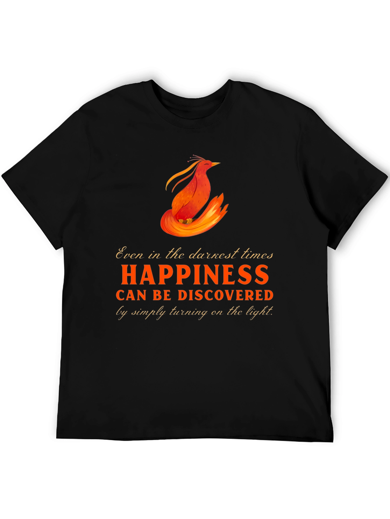 Phoenix Happiness Graphic T-Shirt - Inspirational Design