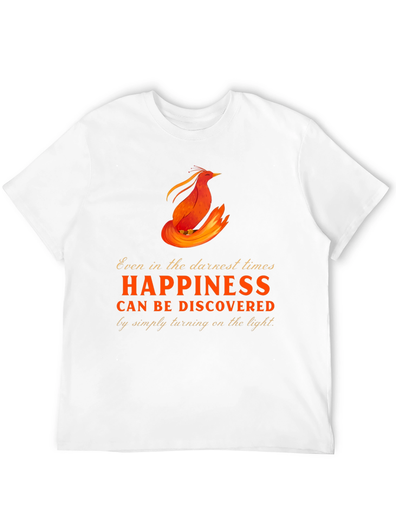 Phoenix Happiness Graphic T-Shirt - Inspirational Design
