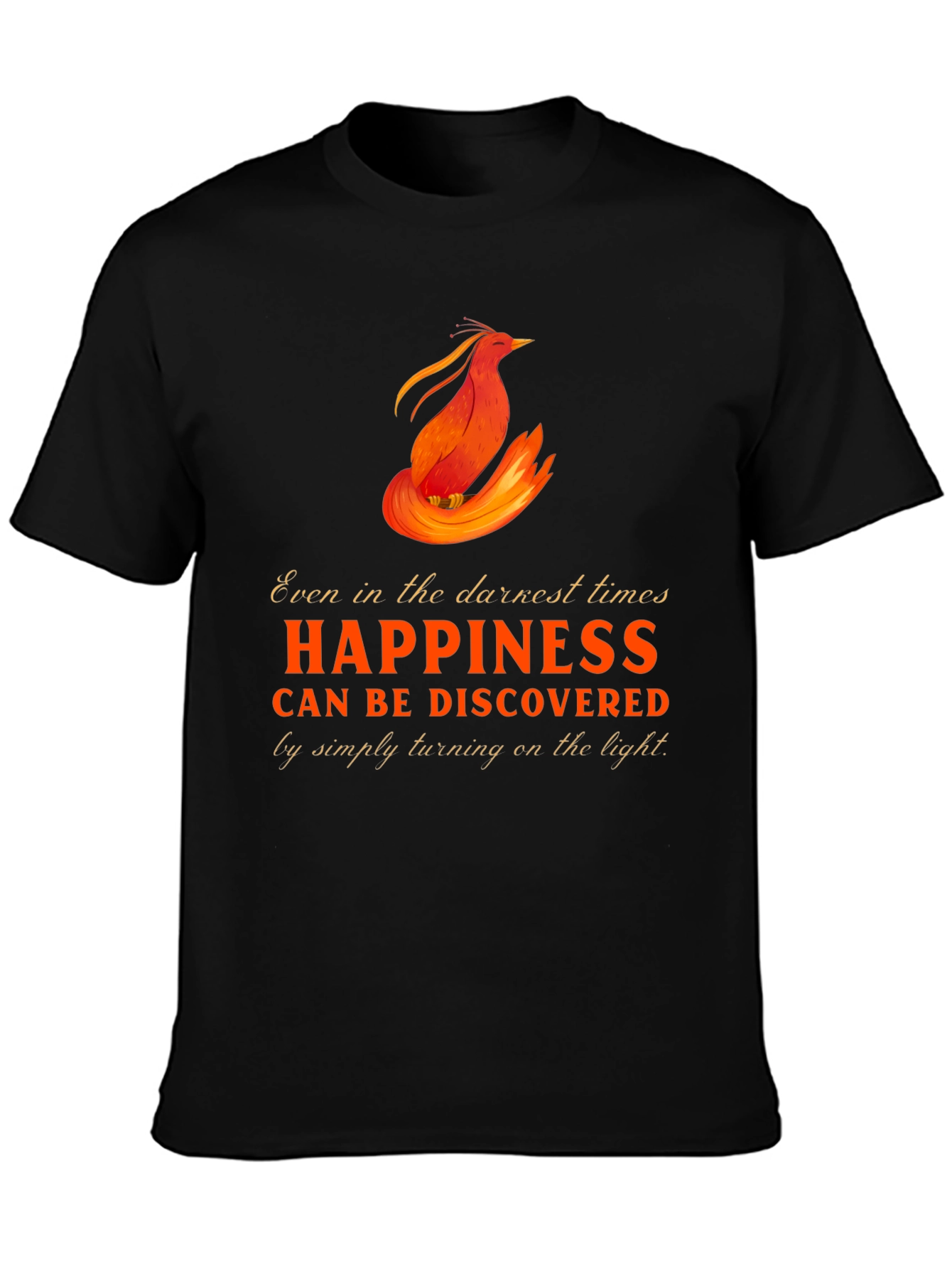 Phoenix Happiness Graphic T-Shirt - Inspirational Design