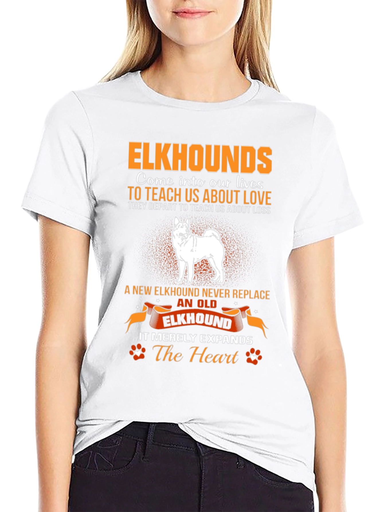 Elkhound Dog Lover T-Shirt - Expands The Heart