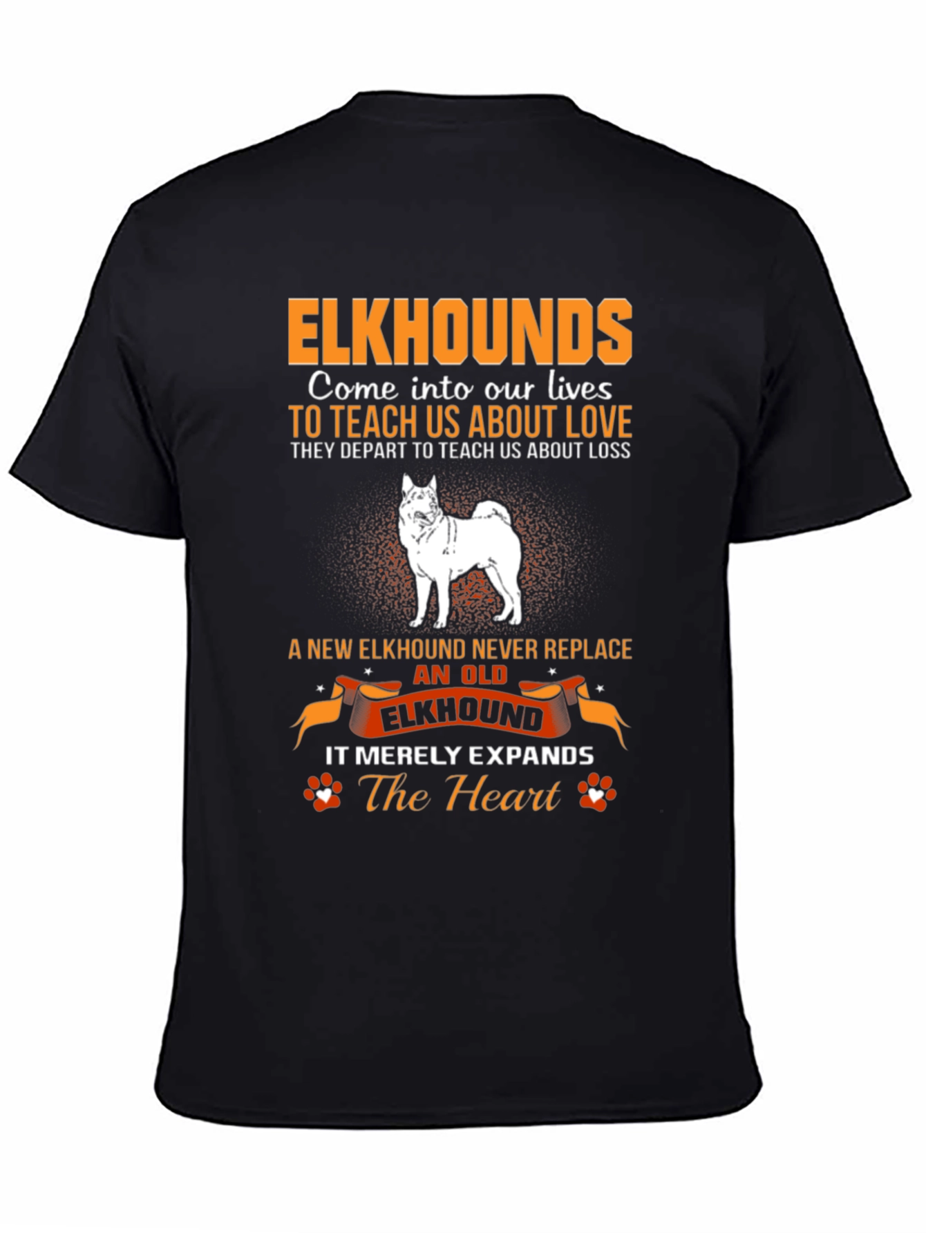 Elkhound Dog Lover T-Shirt - Expands The Heart