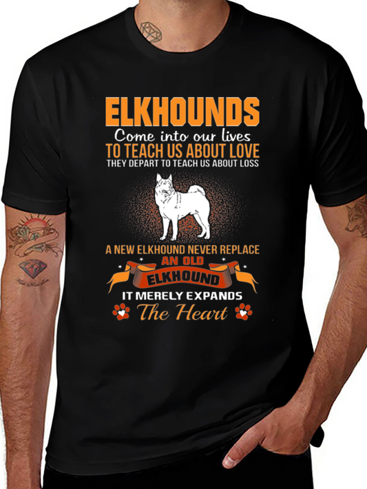 Elkhound Dog Lover T-Shirt - Expands The Heart