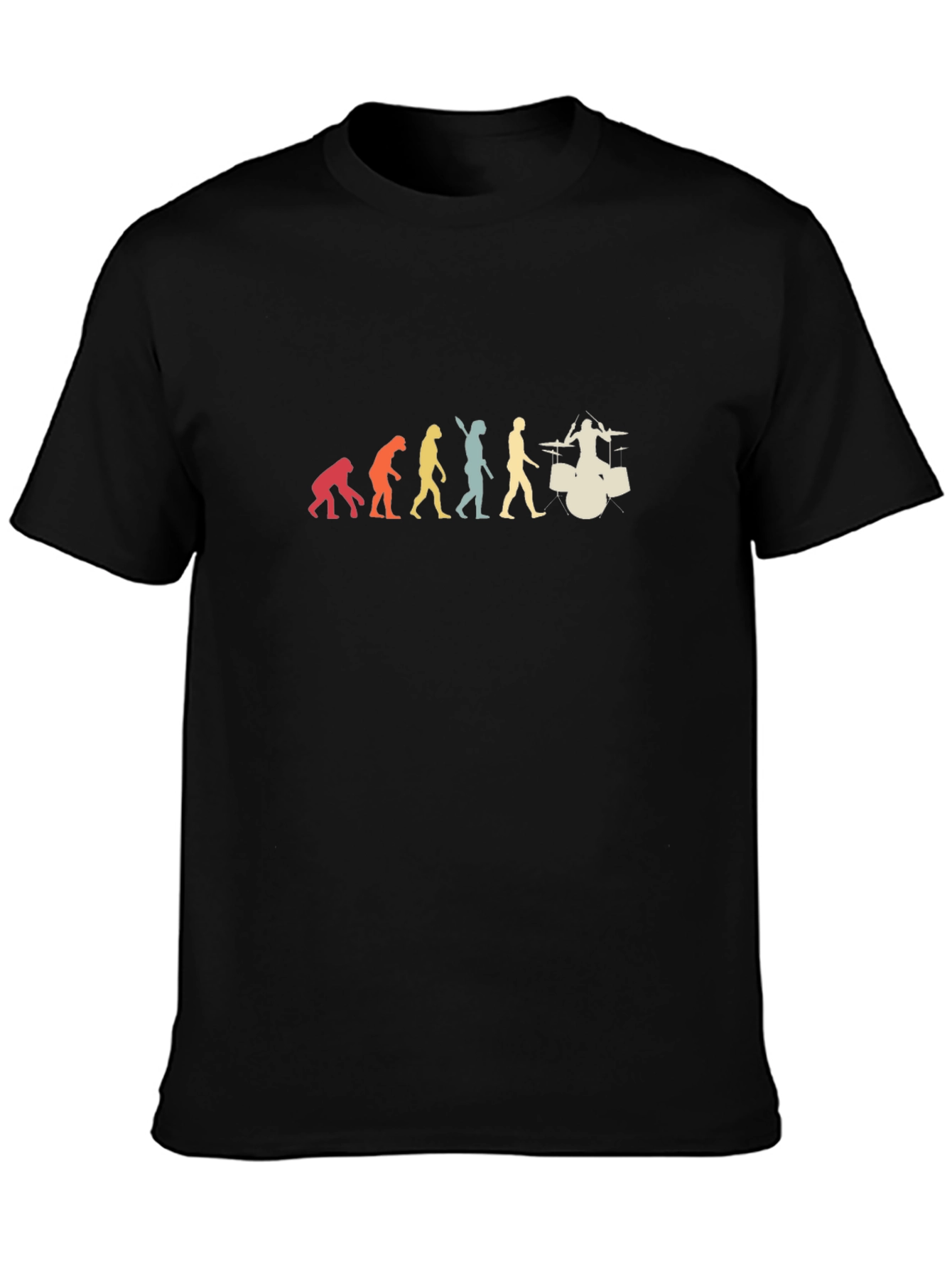 Evolution of Drummer Black T-Shirt