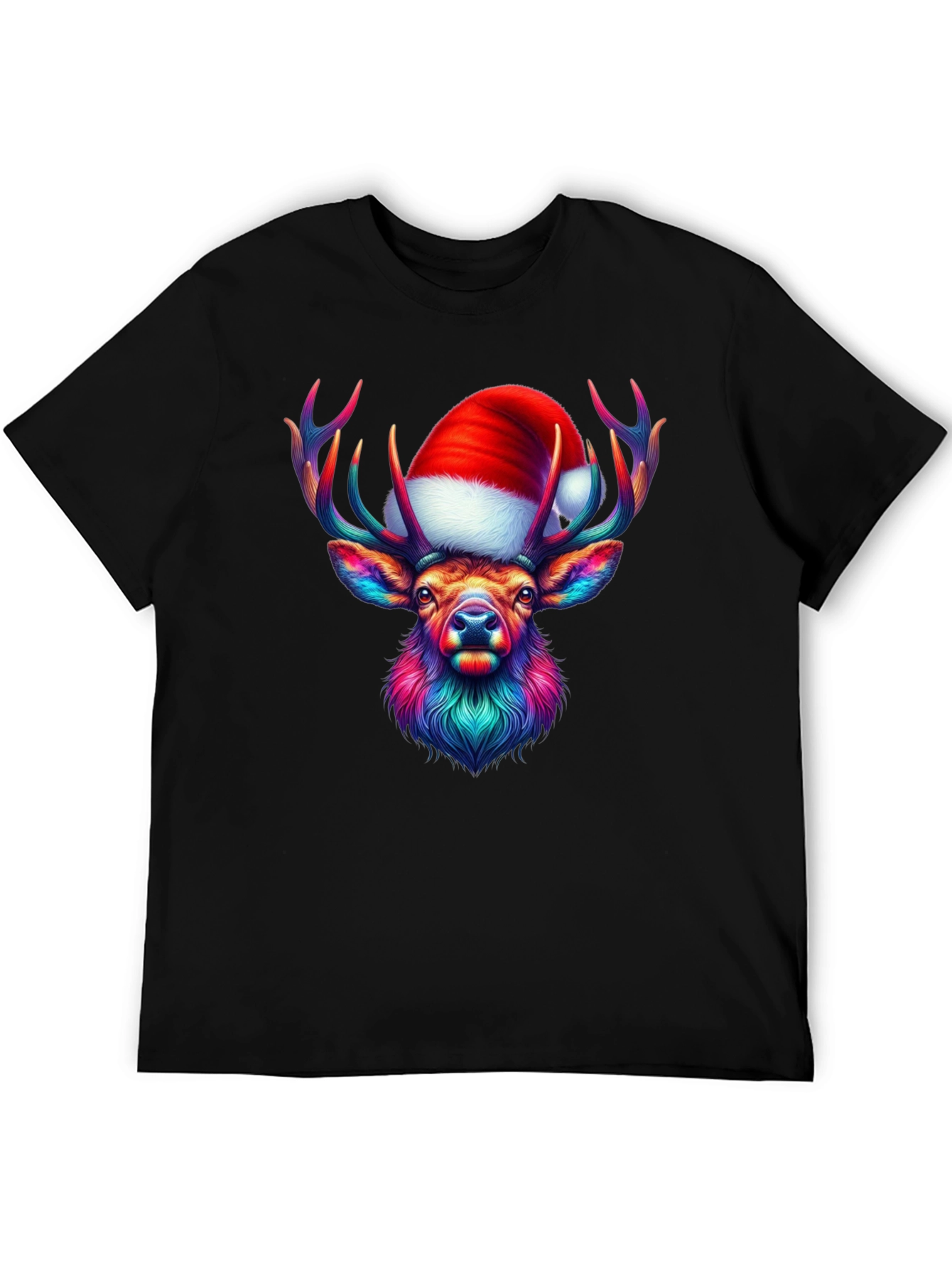 Festive Reindeer Graphic Tee - Holiday Style