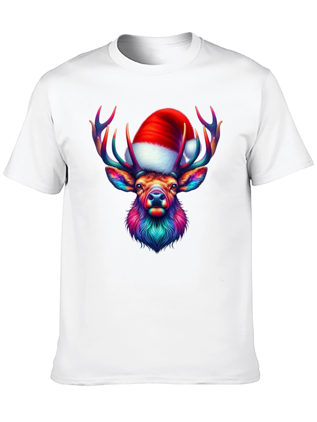 Festive Reindeer Graphic Tee - Holiday Style