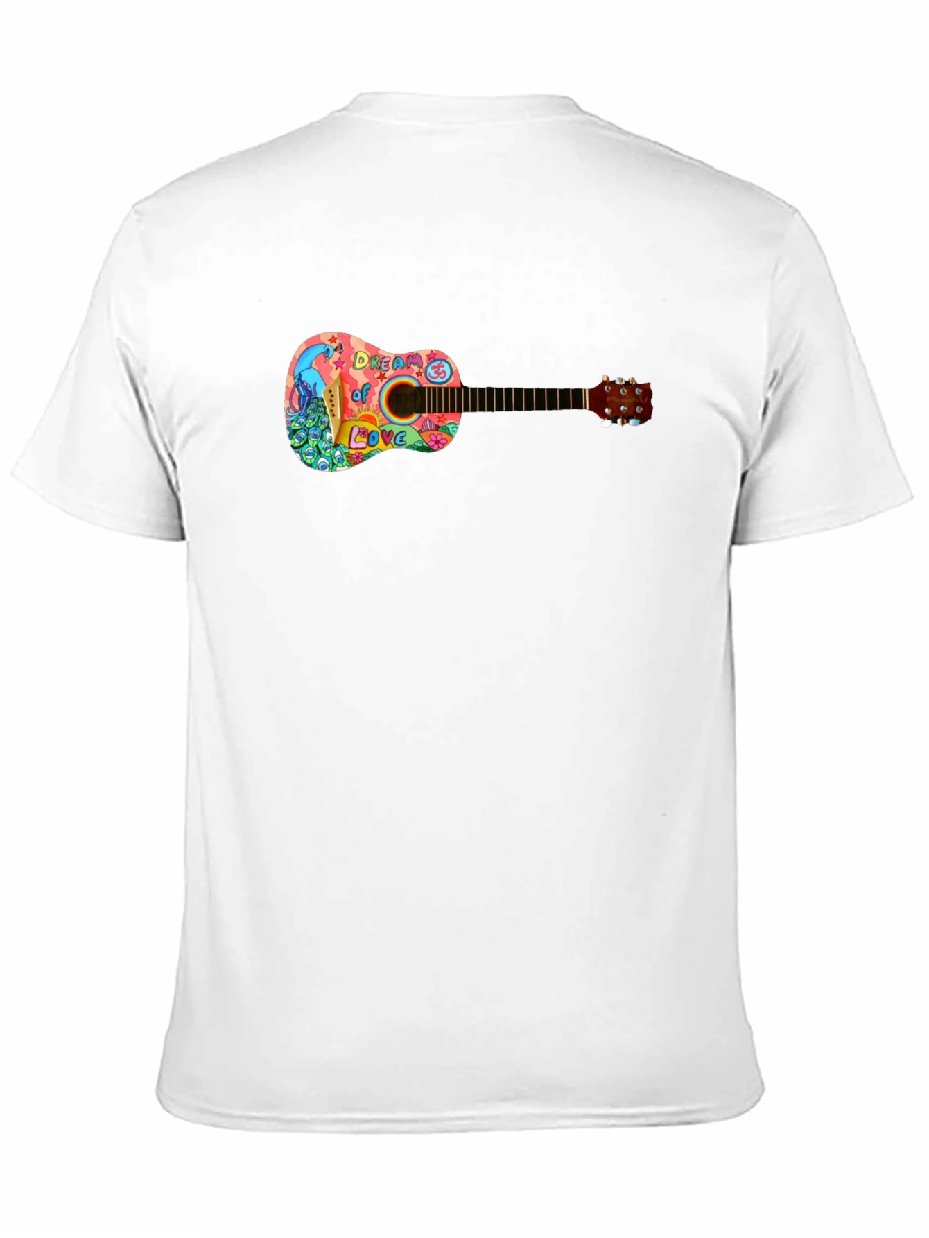 Psychedelic Guitar Dream of Love Black T-Shirt