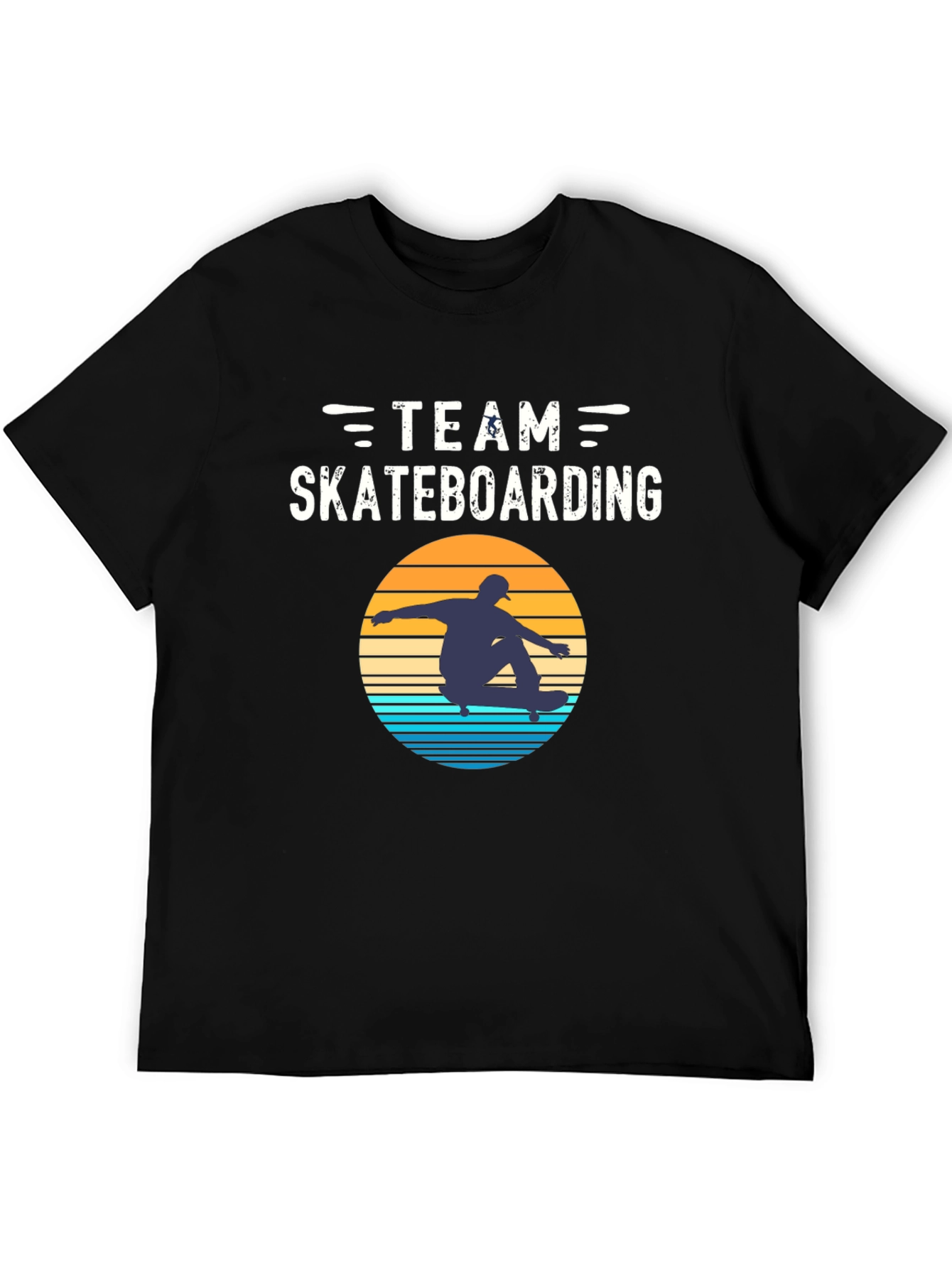 Team Skateboarding Graphic Tee - Black