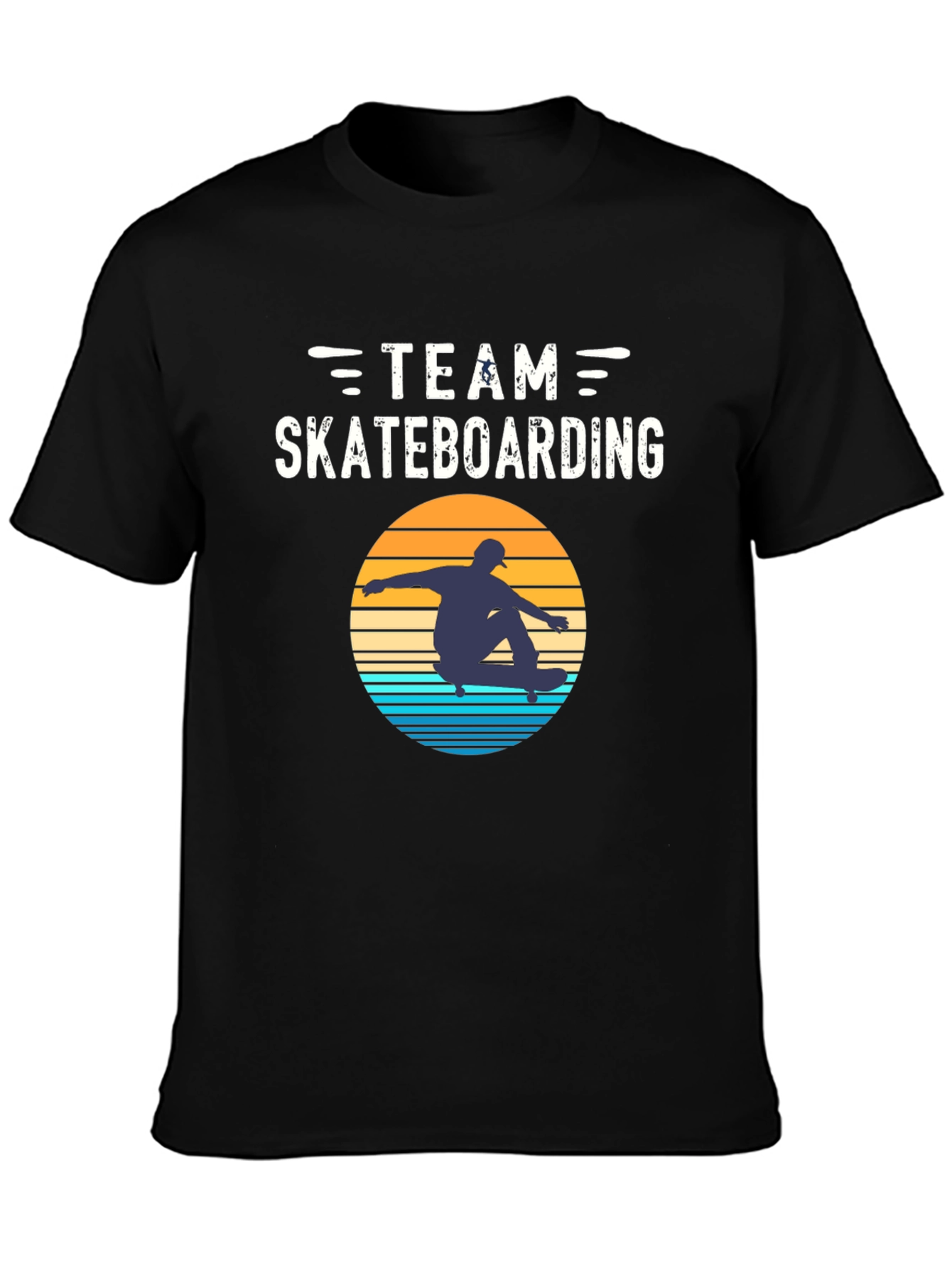 Team Skateboarding Graphic Tee - Black