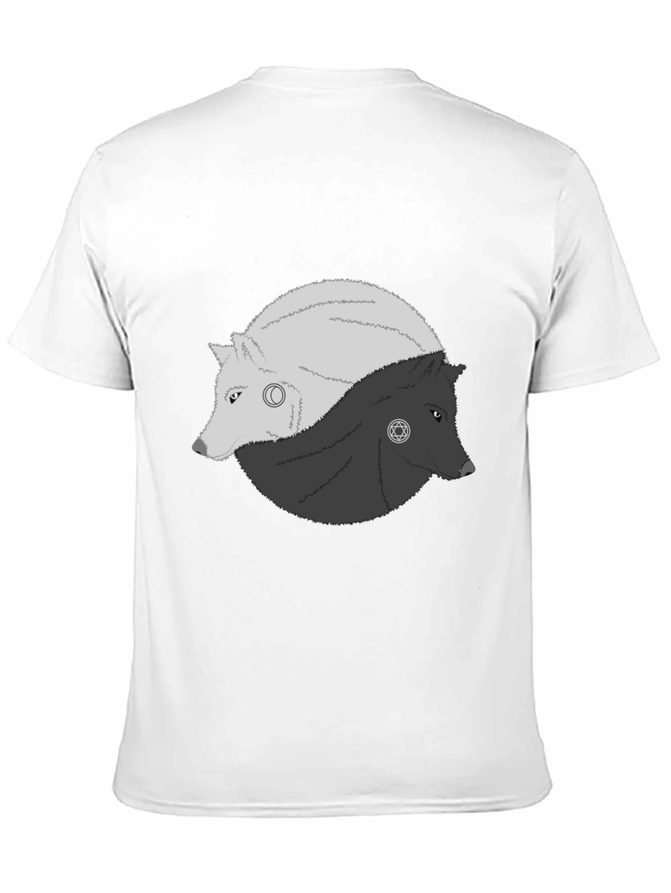Yin Yang Wolves Graphic Tee - Balance & Style