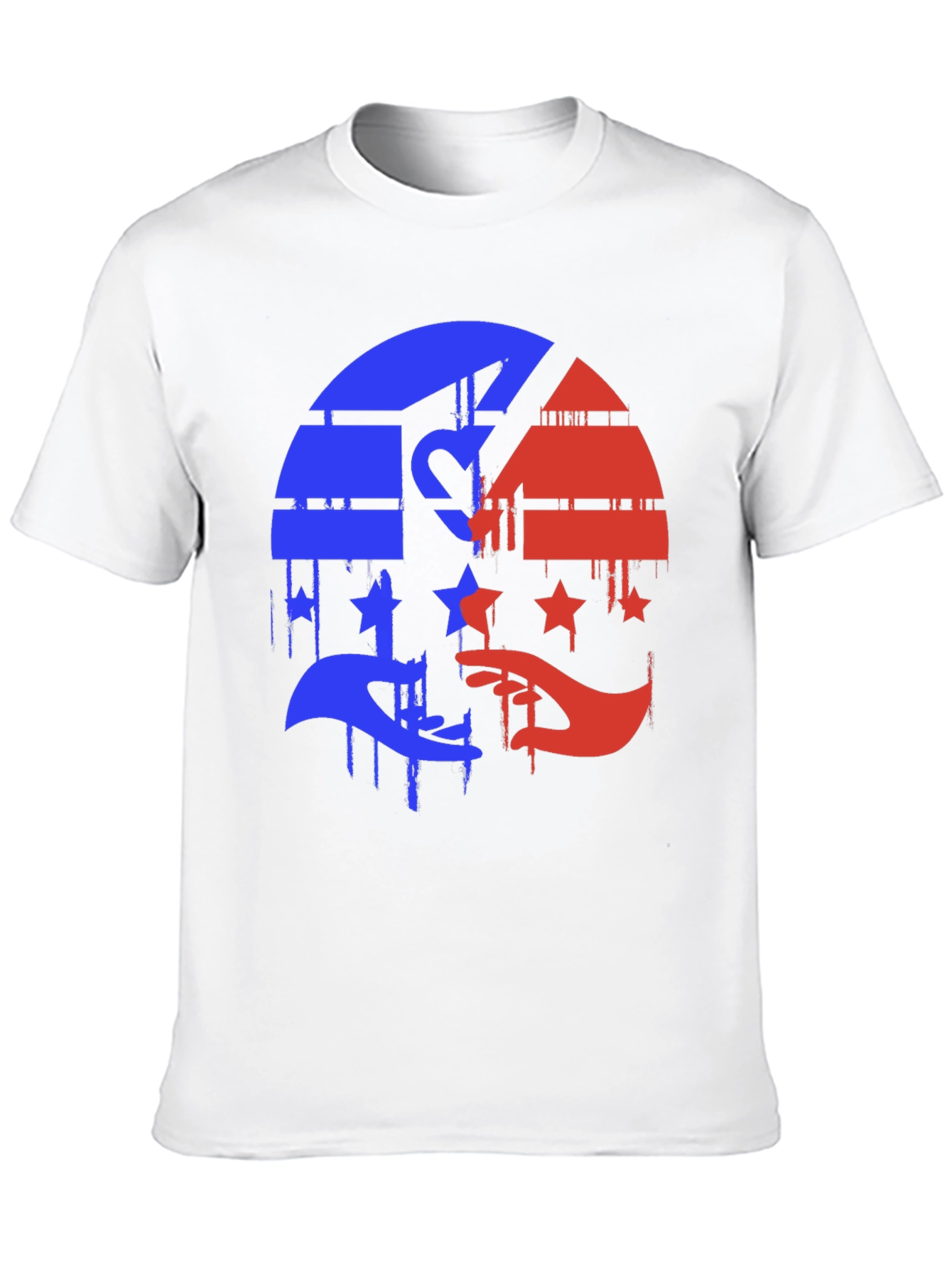 Patriotic Graphic Tee - Red & Blue Liberty Design